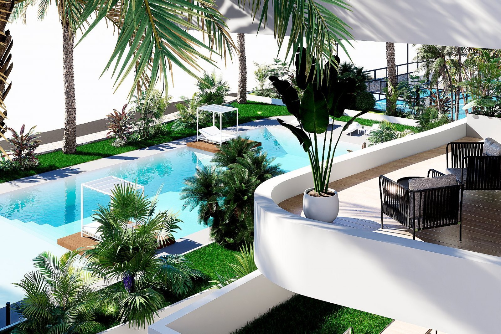 Moderne Luxuswohnungen mit Pool und Spa