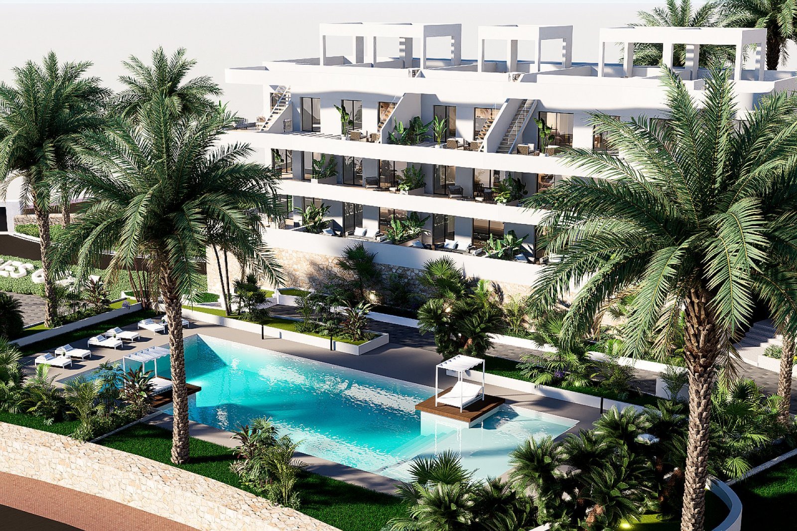 Moderne Luxuswohnungen mit Pool und Spa