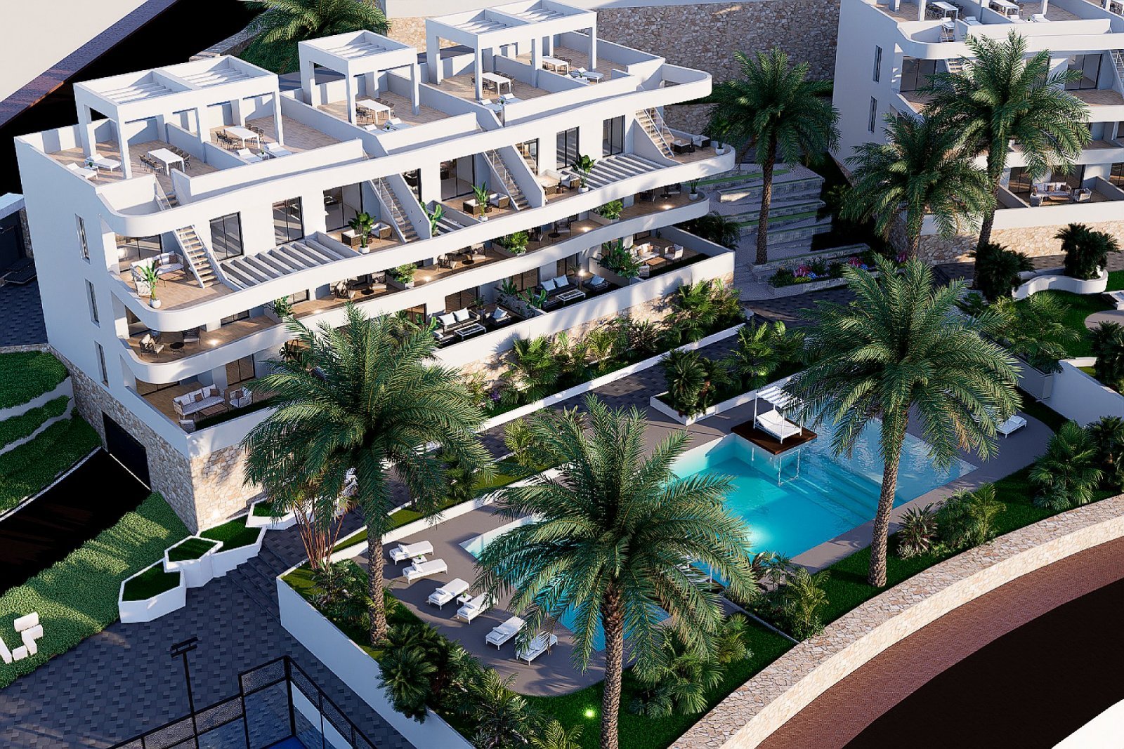 Moderne Luxuswohnungen mit Pool und Spa