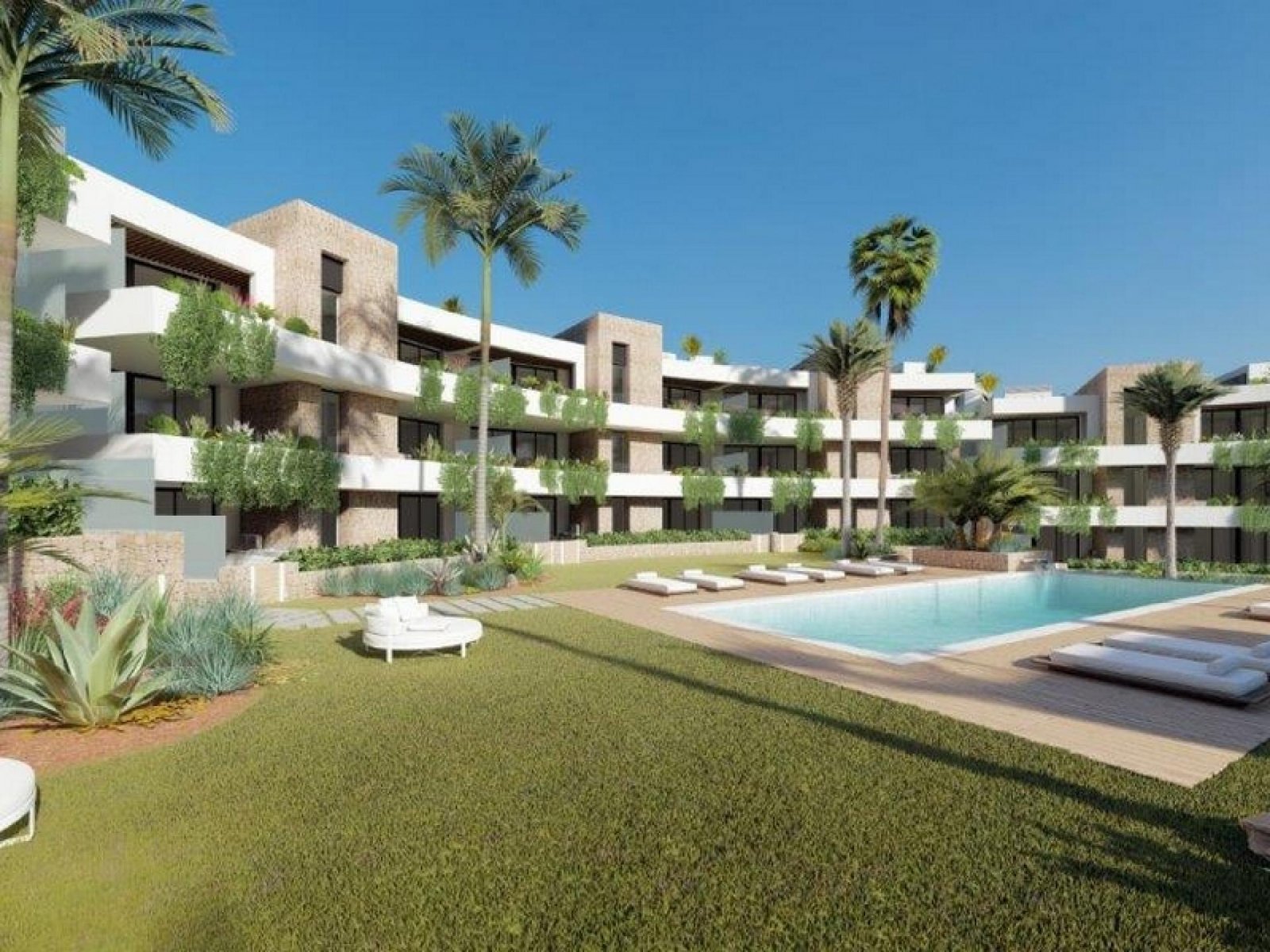 Moderne Gartenwohnung mit Pool