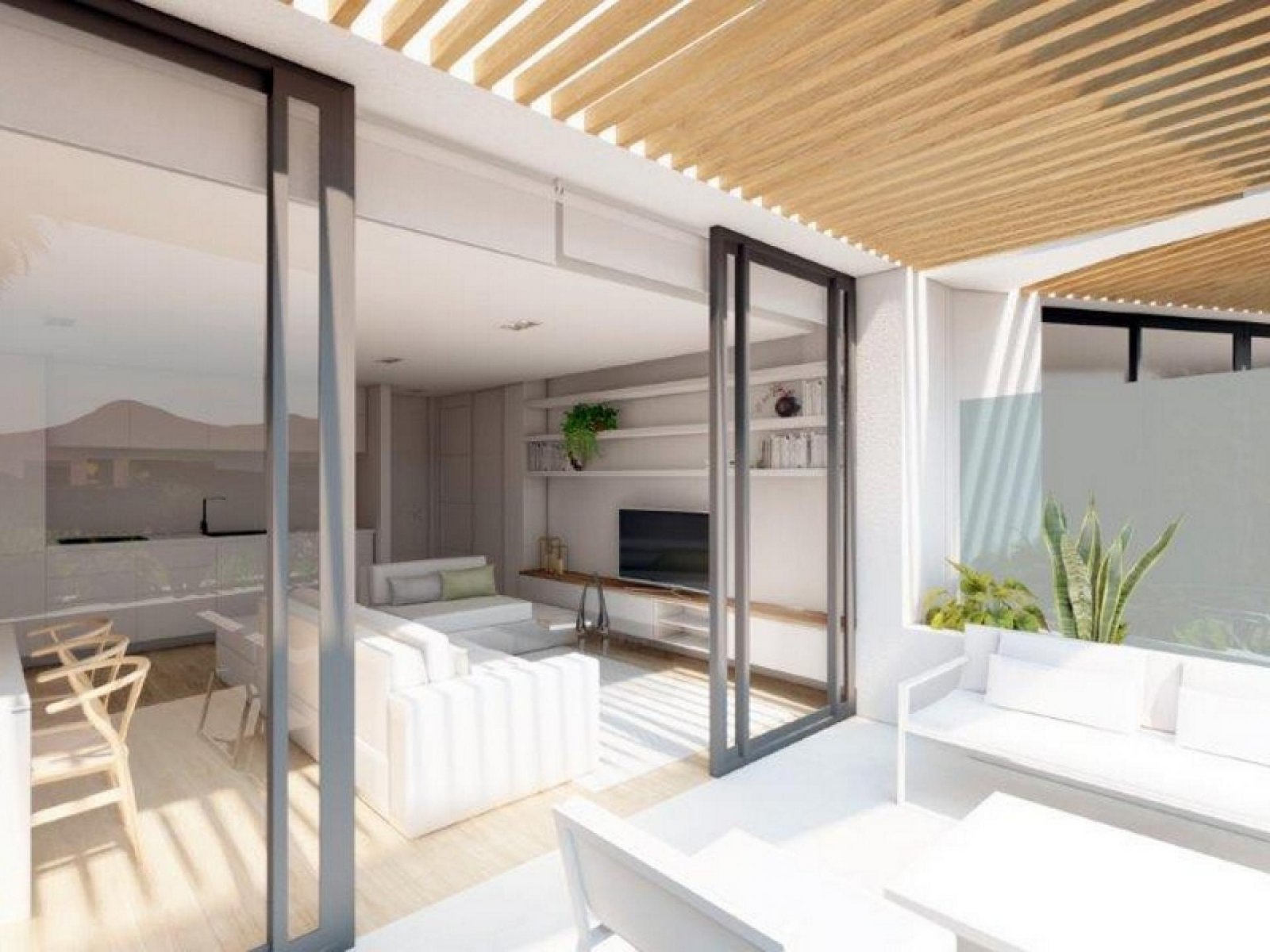 Moderne Gartenwohnung mit Pool