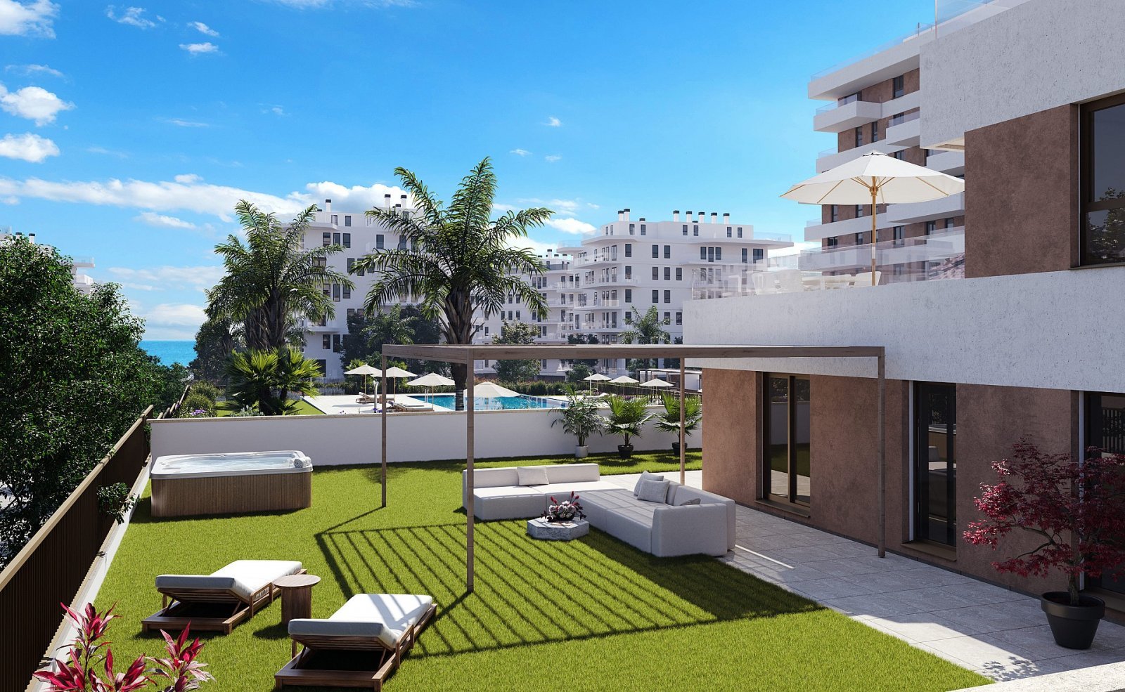 Geräumiges Apartment mit Terrasse und Pool"