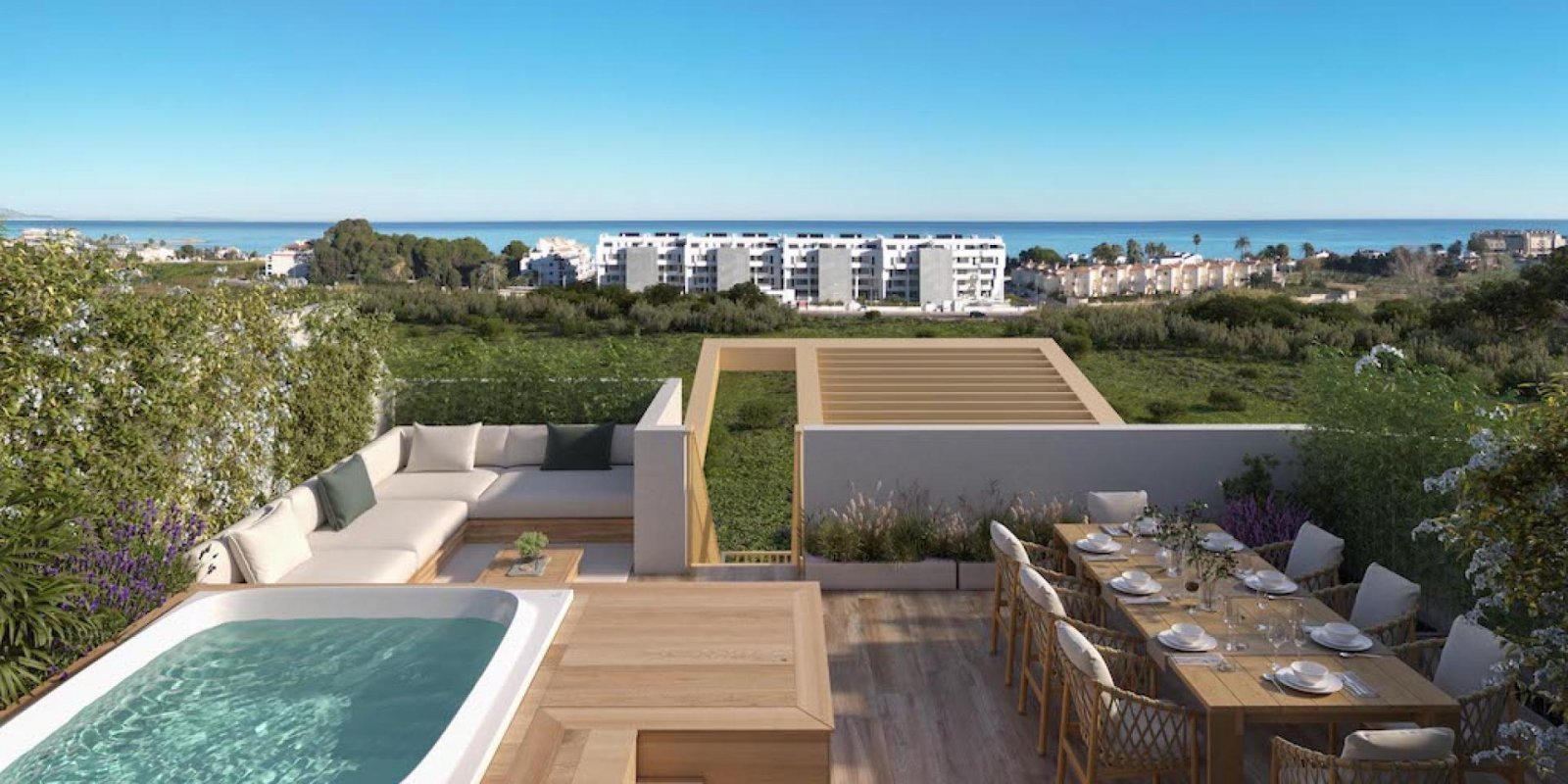 Exklusive Terrassenwohnung mit Meerblick