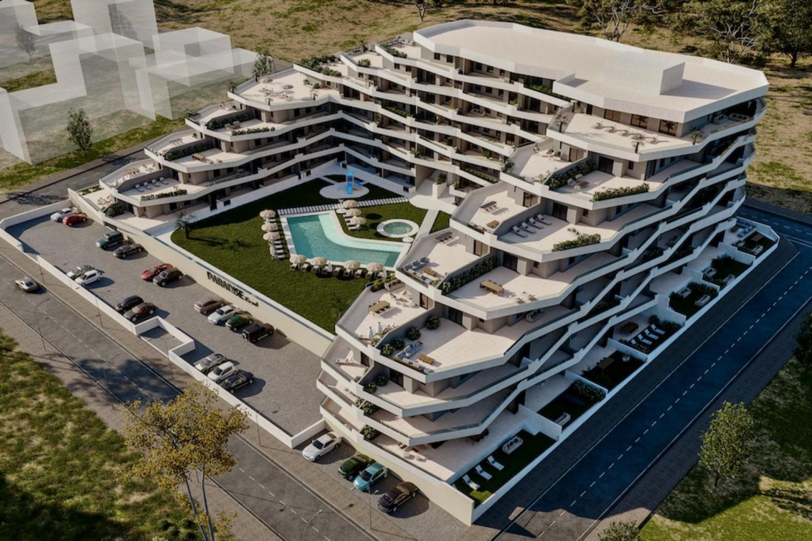 Komfortables Apartment mit Terrasse, Pool und Parkplatz