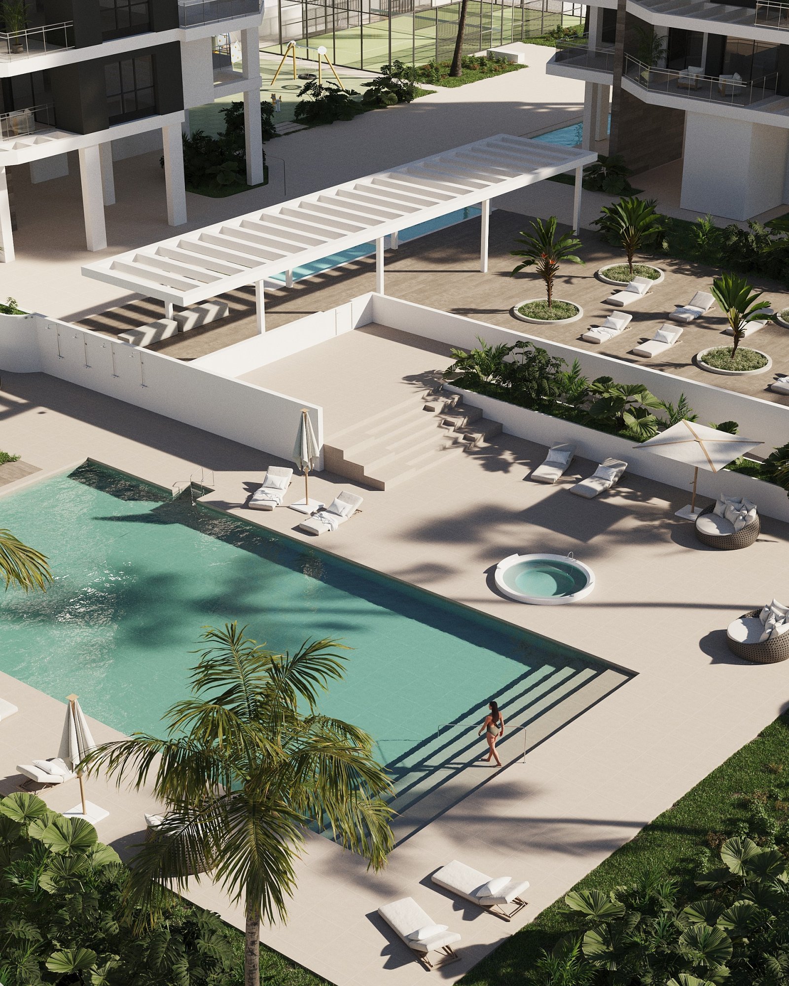 Attraktive Wohnung mit Pool und Tiefgaragenplatz