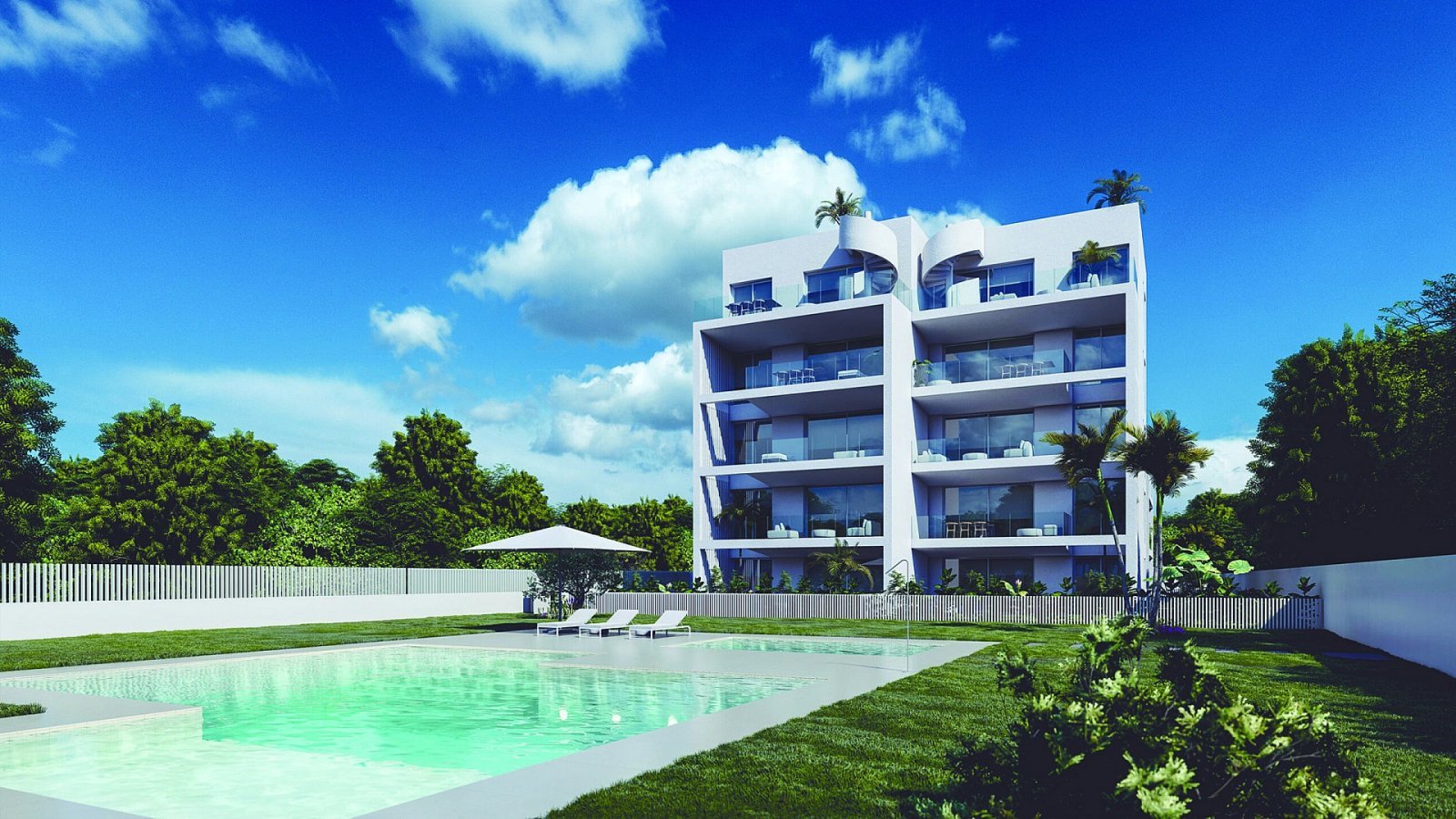 Attraktive Apartments mit Pool, Garten und sonniger Terrasse