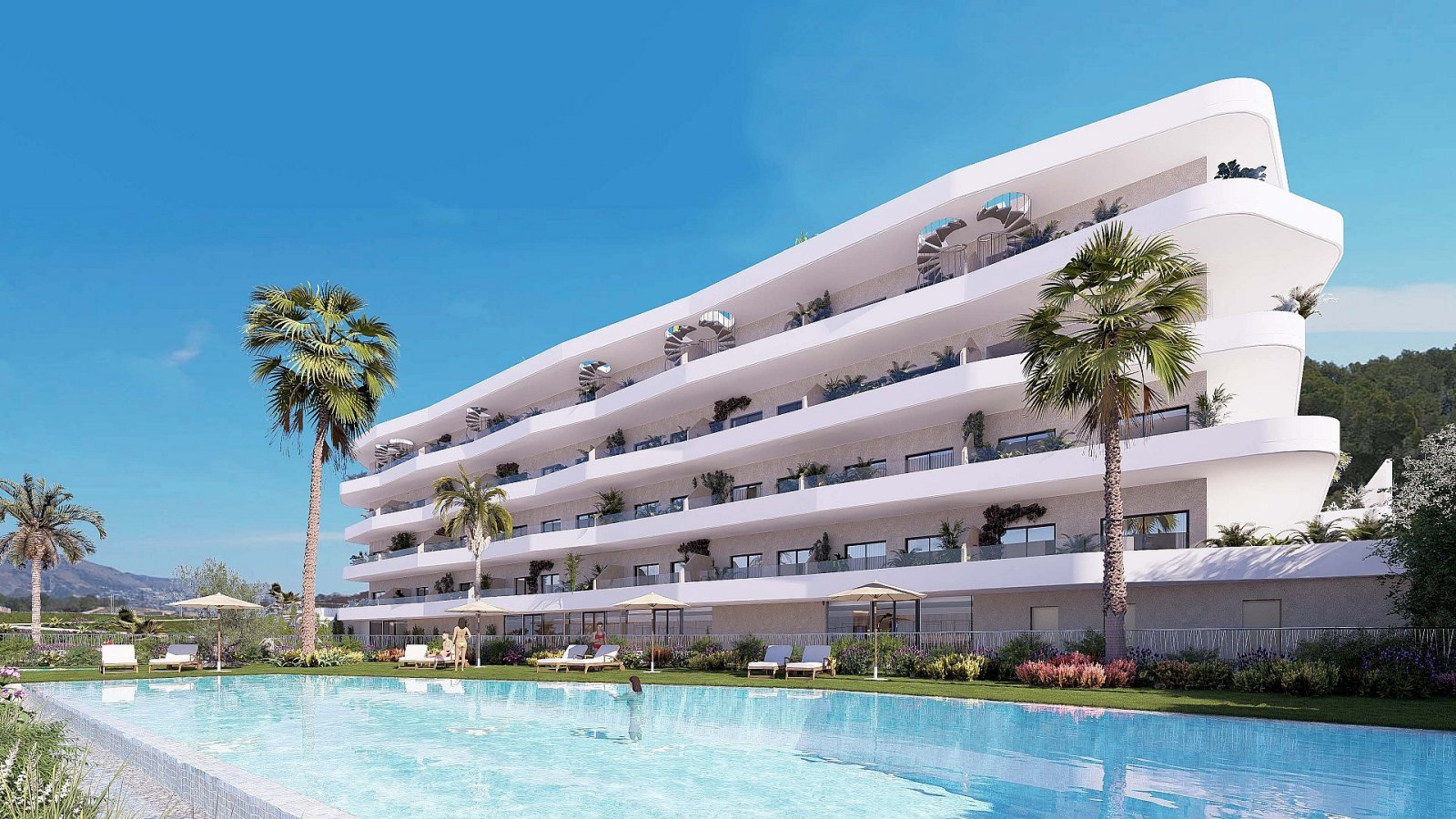 Moderne 2-Zimmer-Apartments mit Solarium, Pool & Tiefgarage