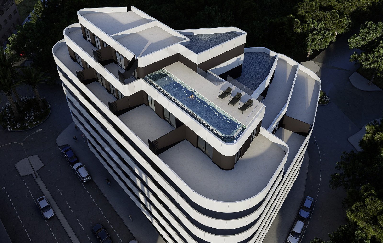 Moderne Luxusapartments mit Infinity-Pool