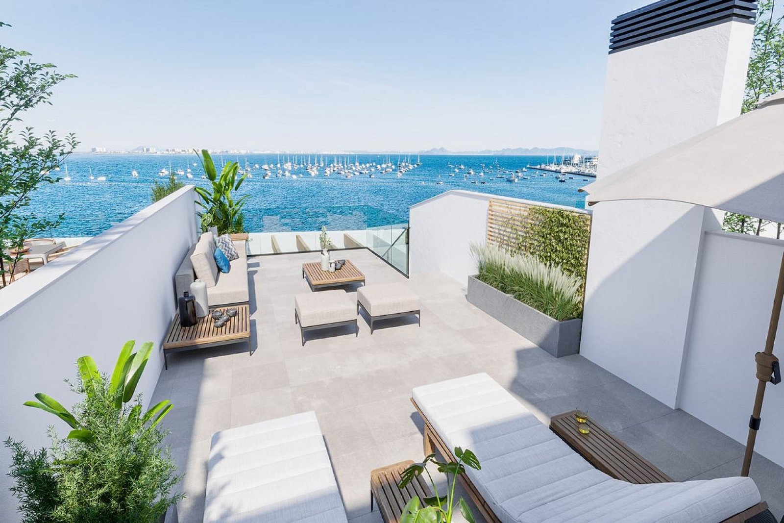 Mediterrane Familienwohnung mit Terrasse und Pool