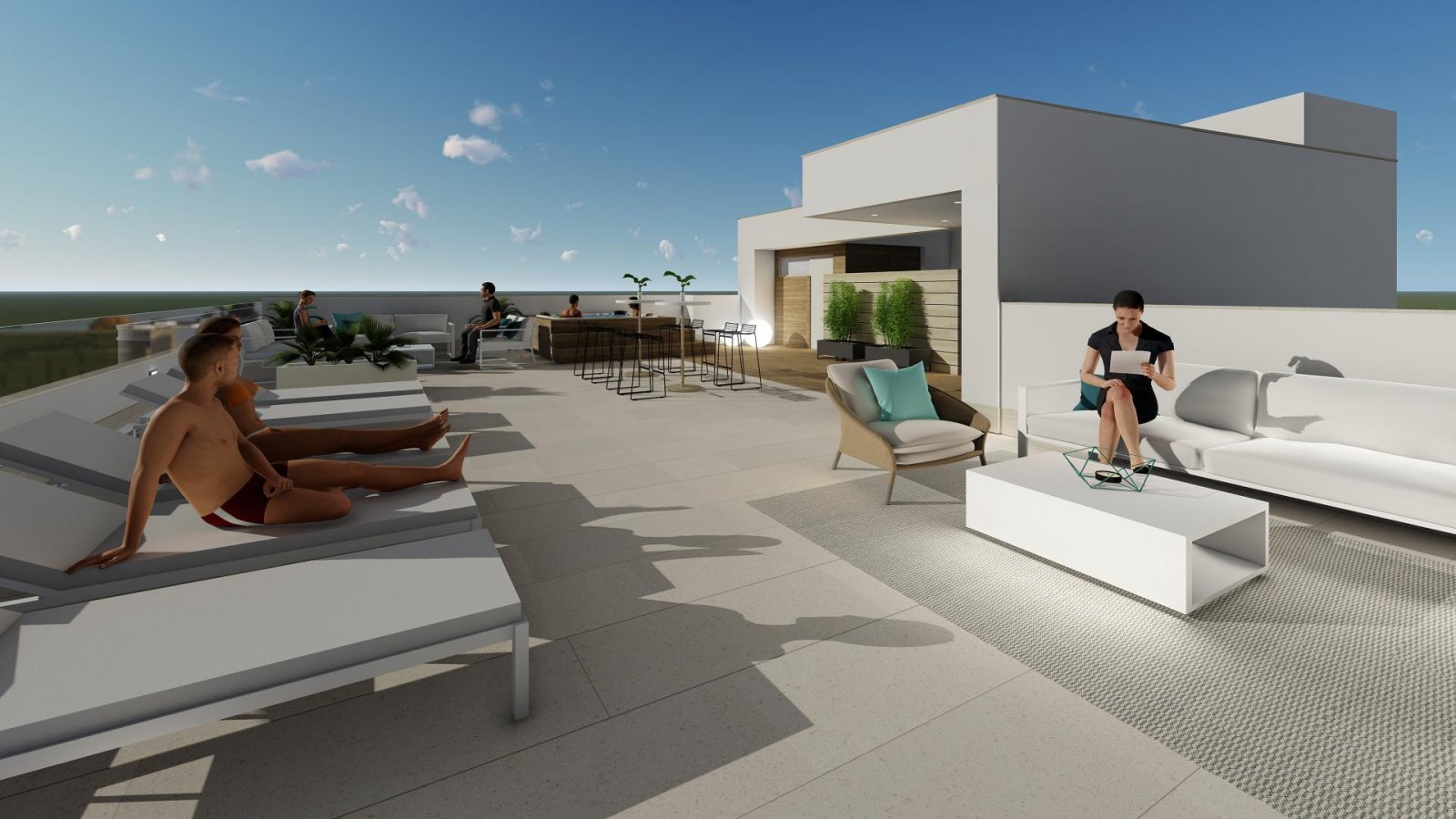 Mediterranes Apartment mit Terrasse &amp; Jacuzzi