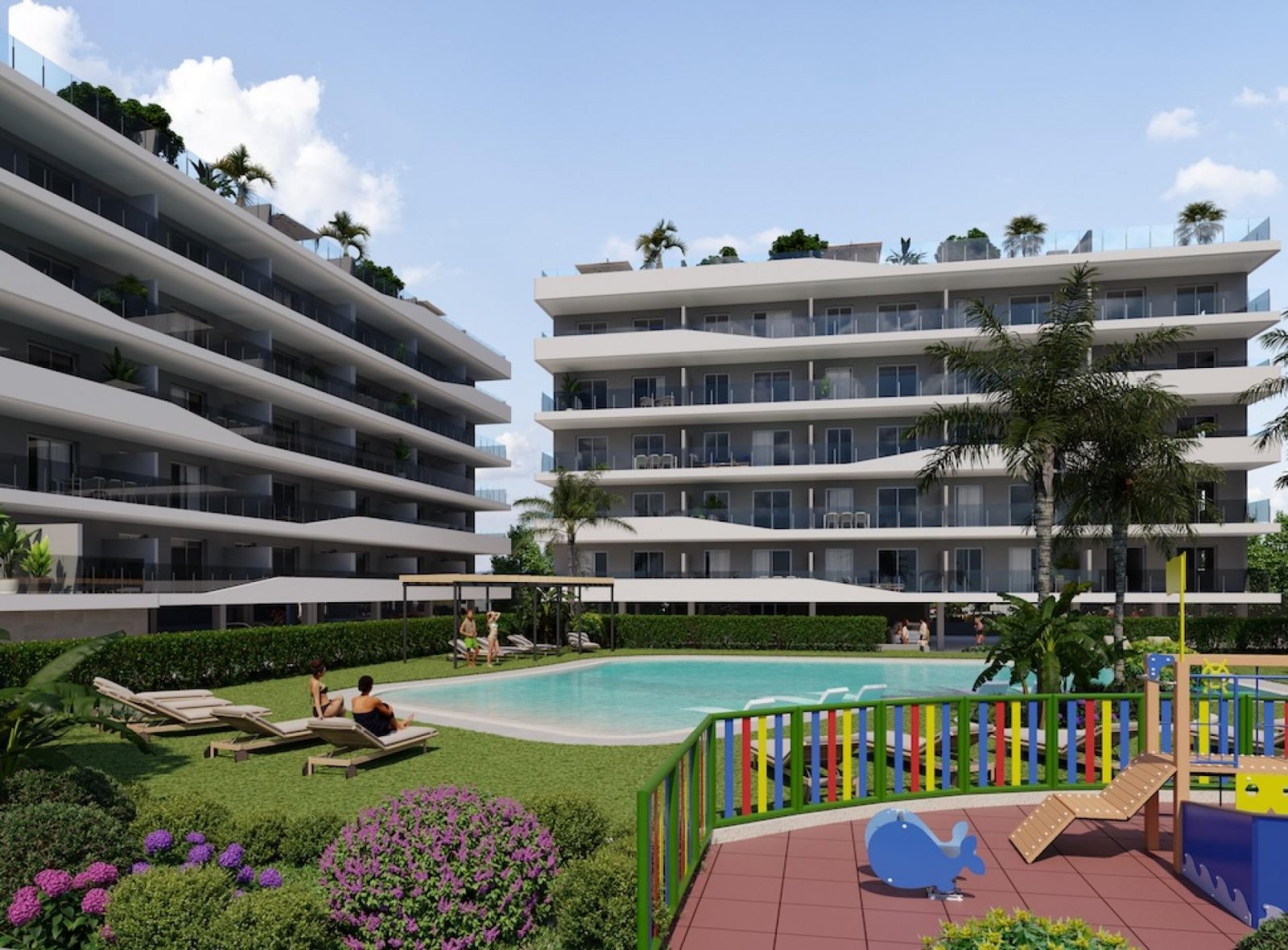 Mediterrane Neubauwohnungen mit Solarium &amp; Pool