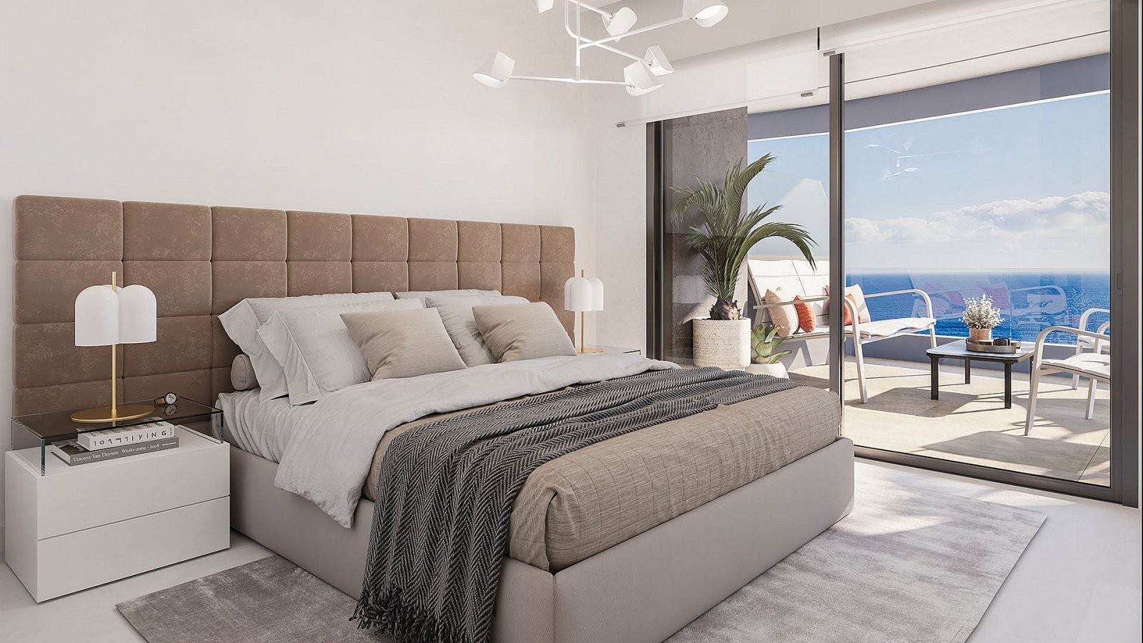 Strandapartment mit Infinity-Pool und Meerblick