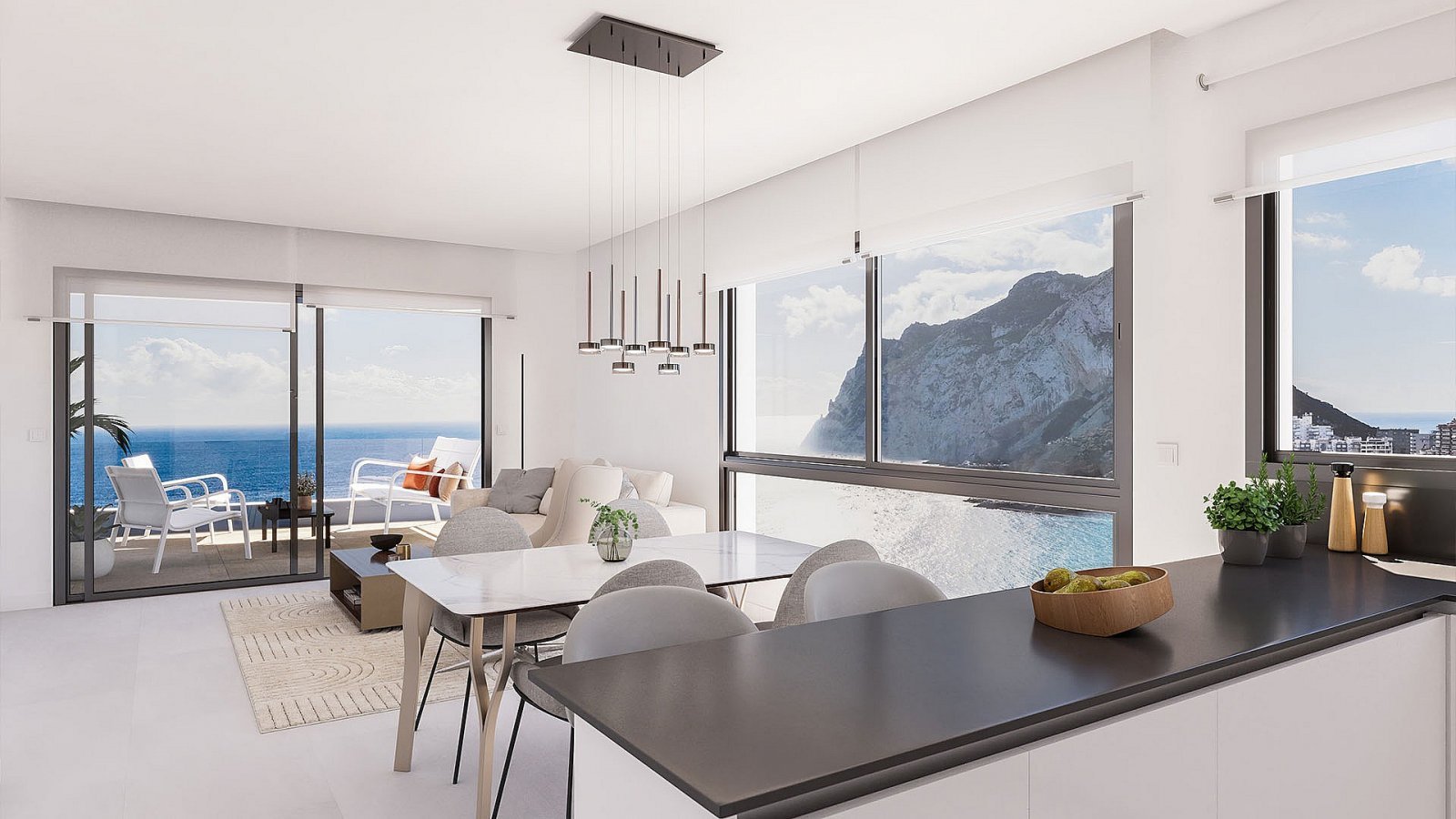 Strandapartment mit Infinity-Pool und Meerblick
