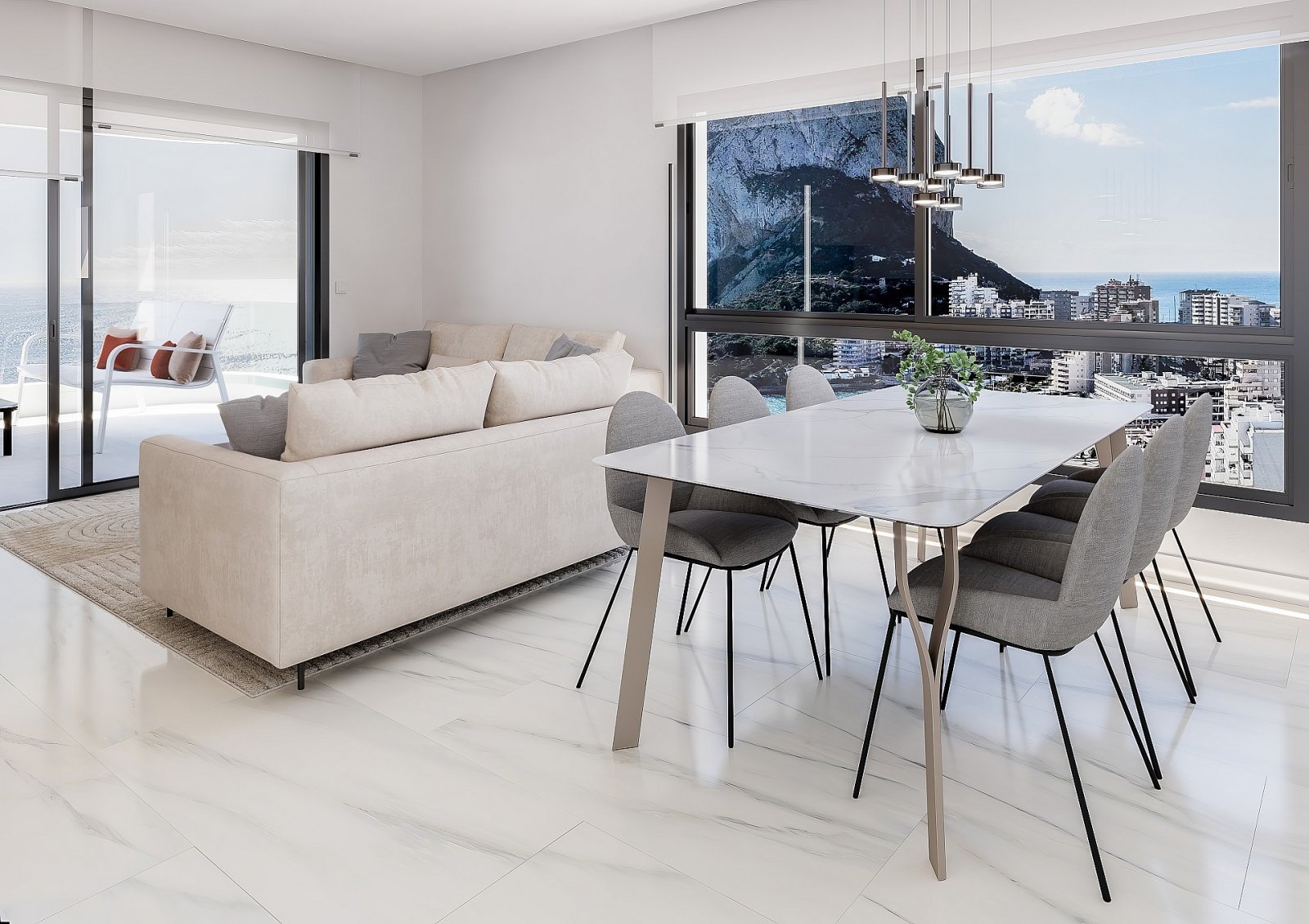 Strandapartment in Calpe mit Meerblick und Infinity-Pool