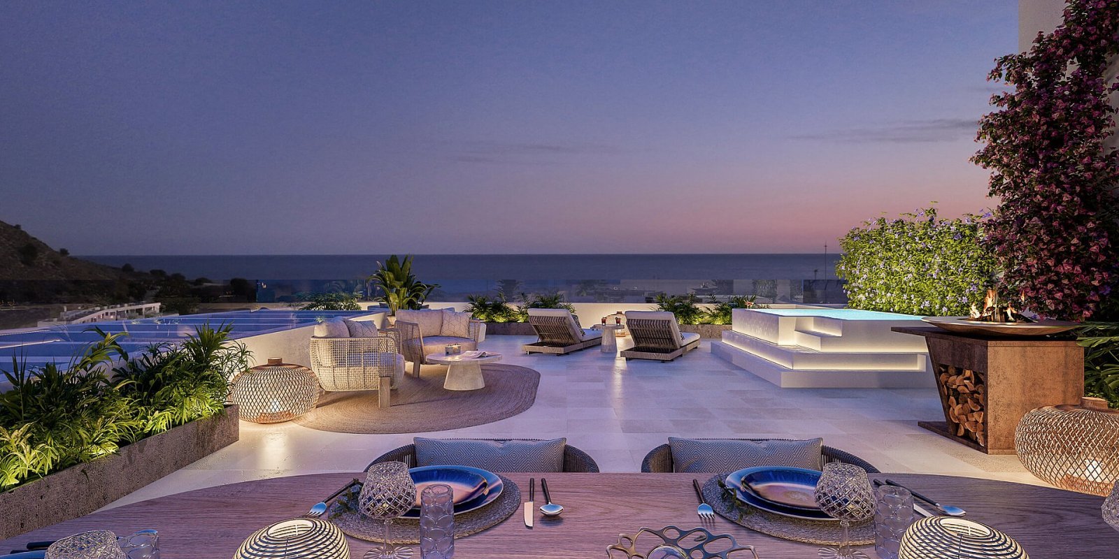 Exklusives Apartment mit Garten, 1 Schlafzimmer und beheiztem Pool