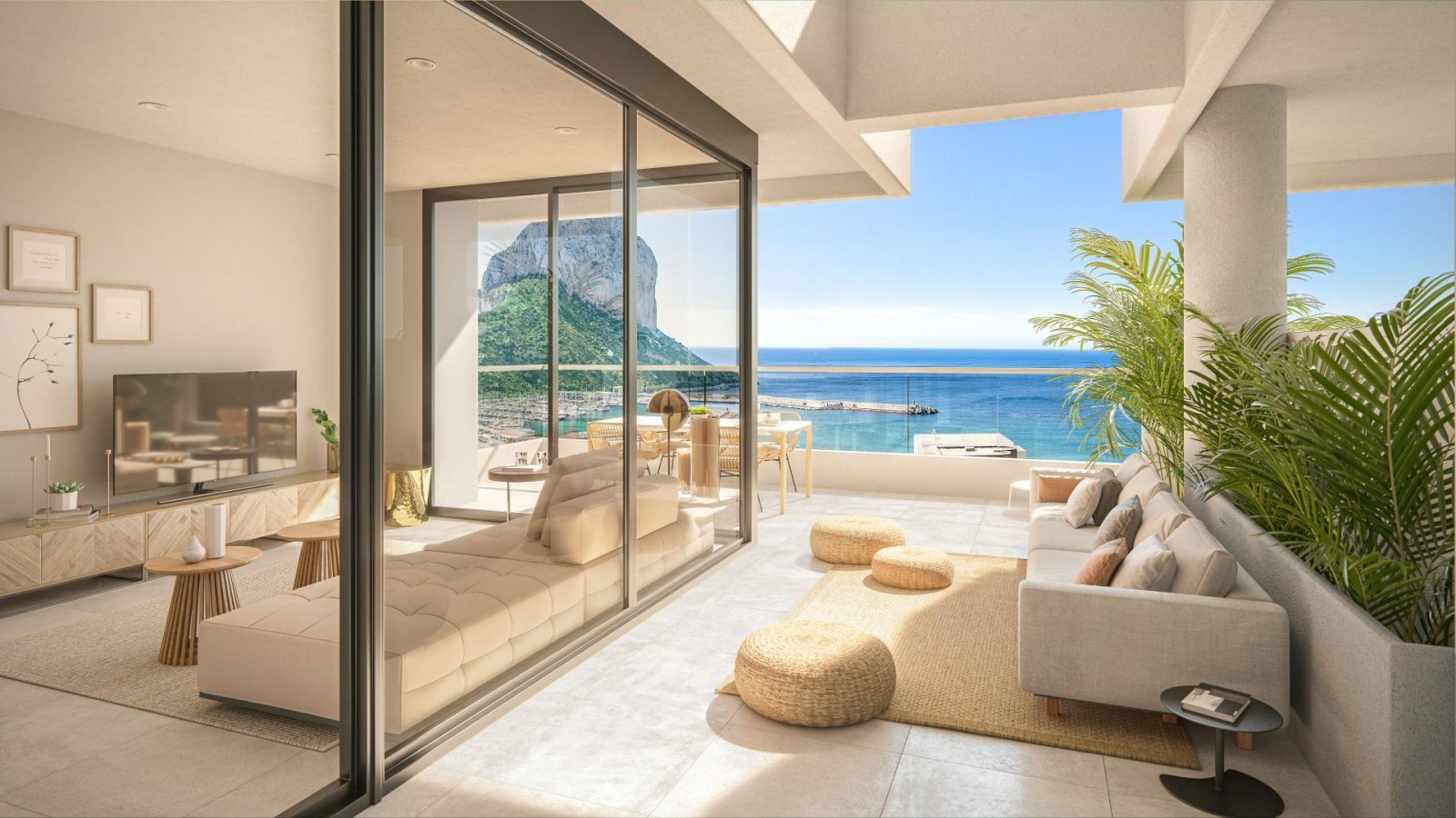 Hochwertige Wohnung mit Terrasse am Strand