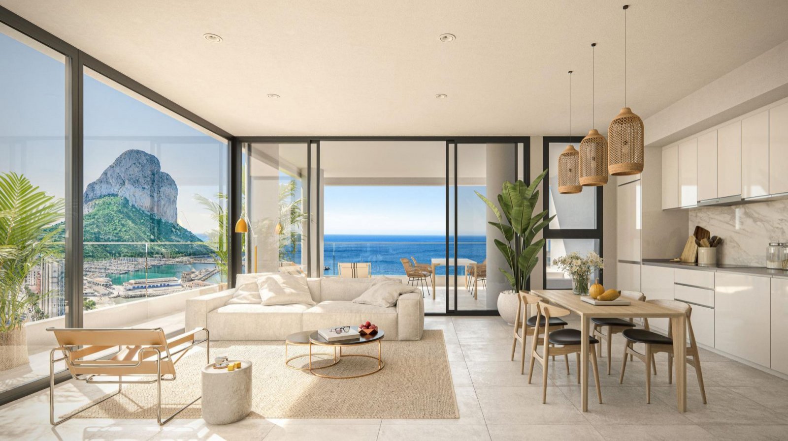 Hochwertige Wohnung mit Terrasse am Strand
