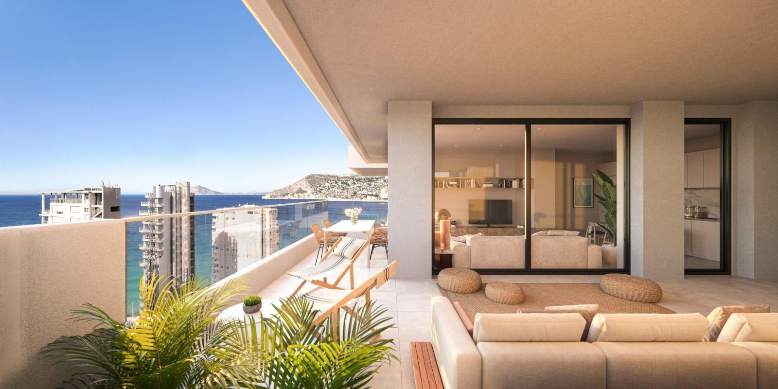 Hochwertige Wohnung mit Terrasse am Strand