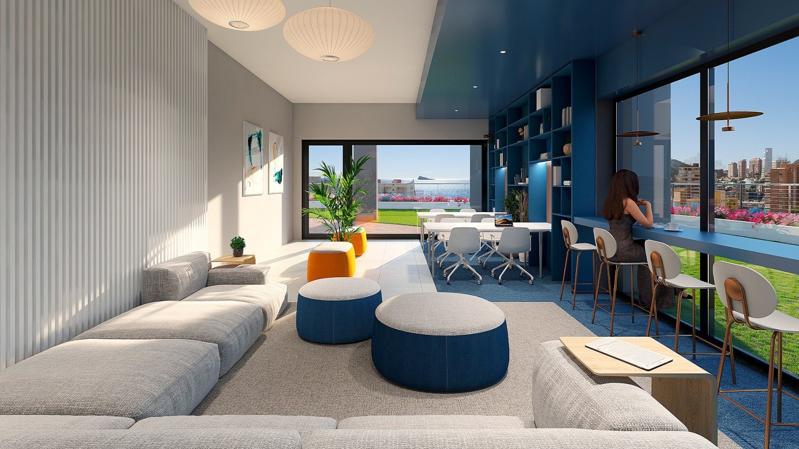 Moderne Traumwohnung mit großer Terrasse, Pool &amp; Meerblick
