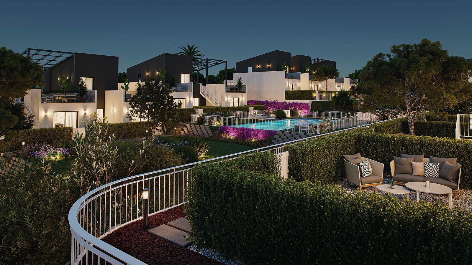 Elegante Villa mit 2 Schlafzimmern und Gemeinschaftspool
