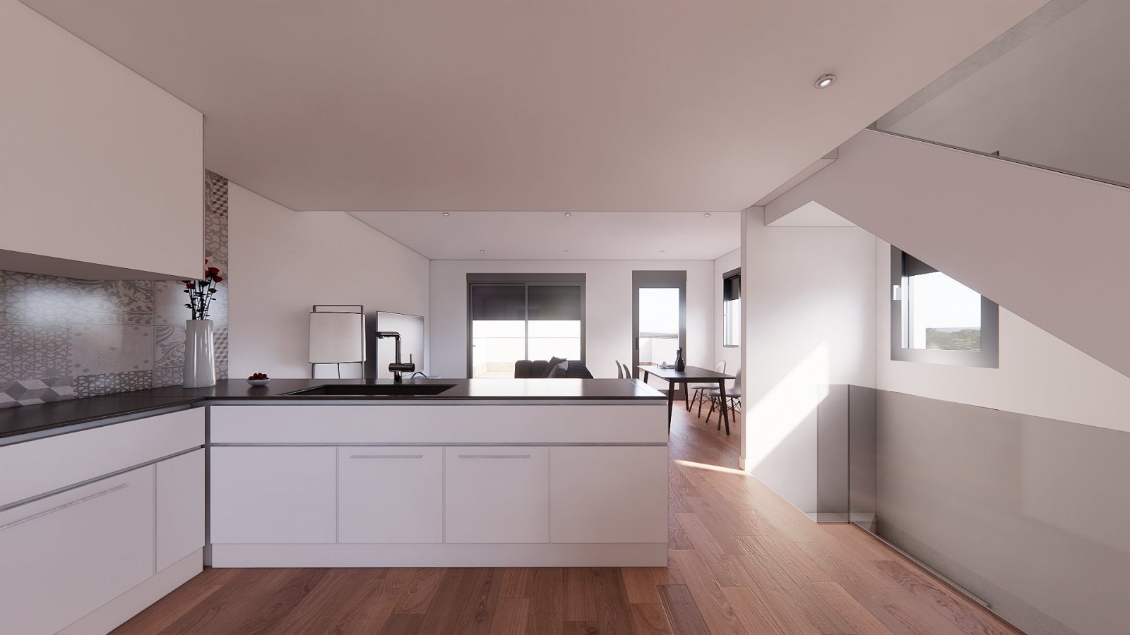 Moderne 3-Zimmer-Reihenhausvilla mit Pool & Terrasse