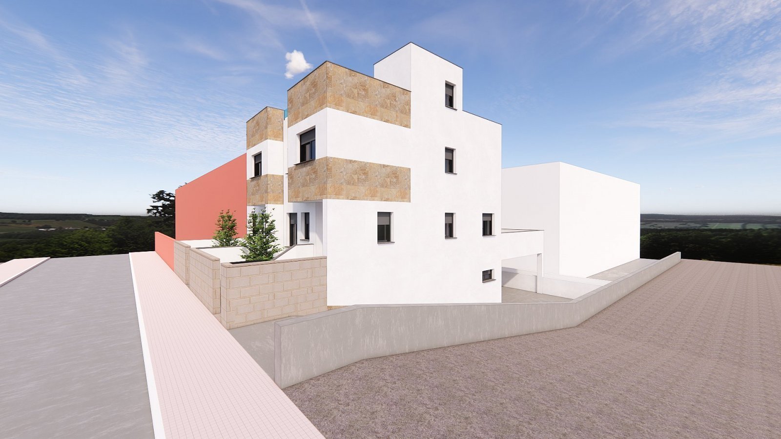 Moderne 3-Zimmer-Reihenhausvilla mit Pool & Terrasse