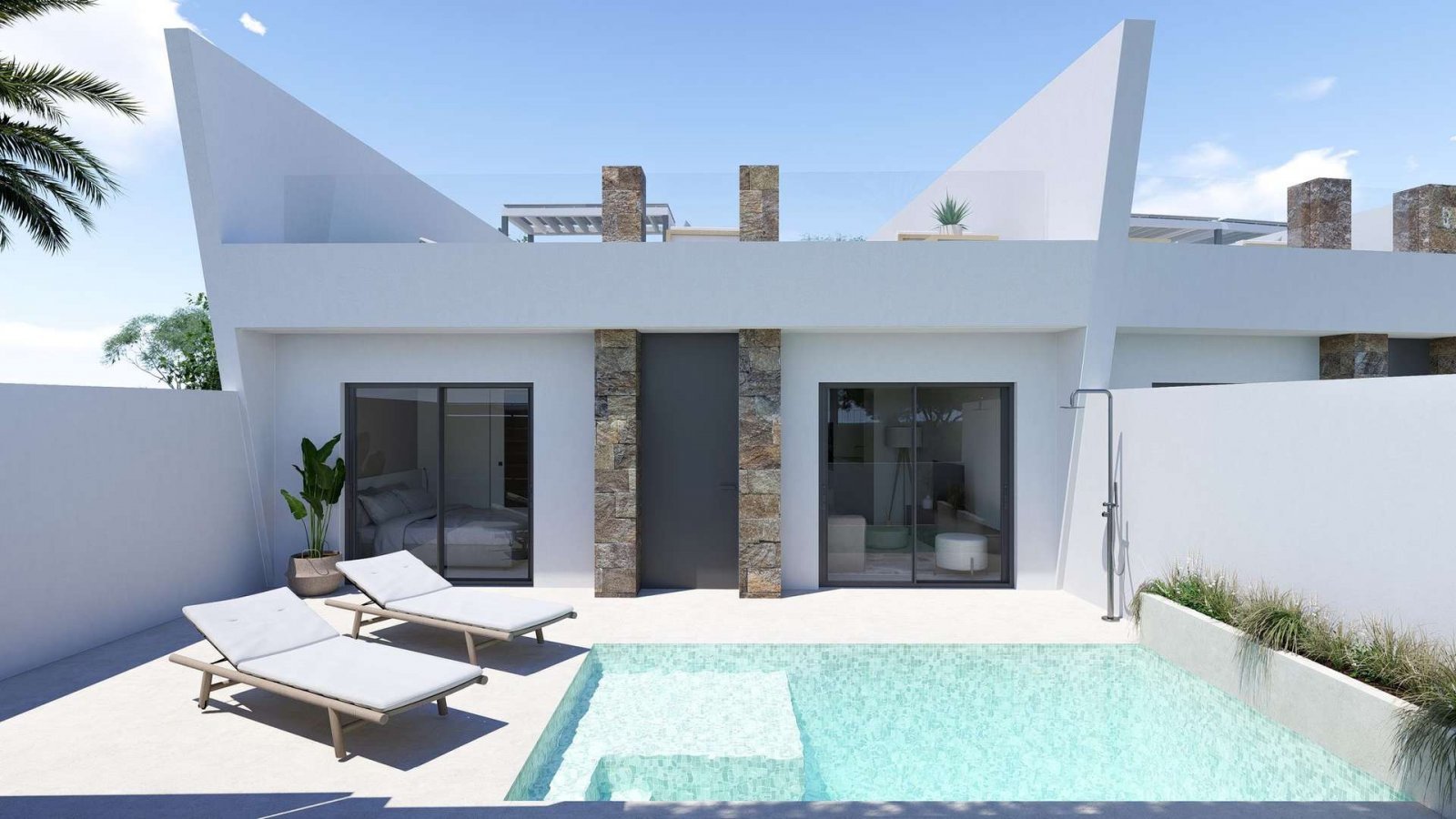 Roldan: Moderner Bungalow mit Pool 