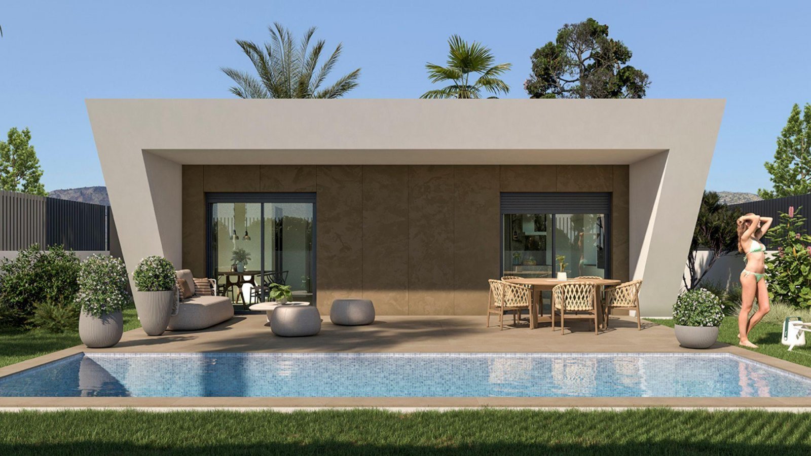 Hondon de las Nieves: Geräumige Villa mit 3 Schlafzimmern, 2 Bädern und optionalem Swimmingpool 