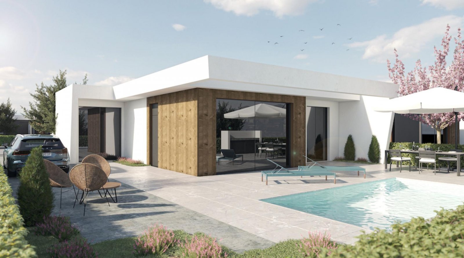 Altaona Village: Mediterrane Neubauvilla mit Privatpool und Golfresort-Lage 