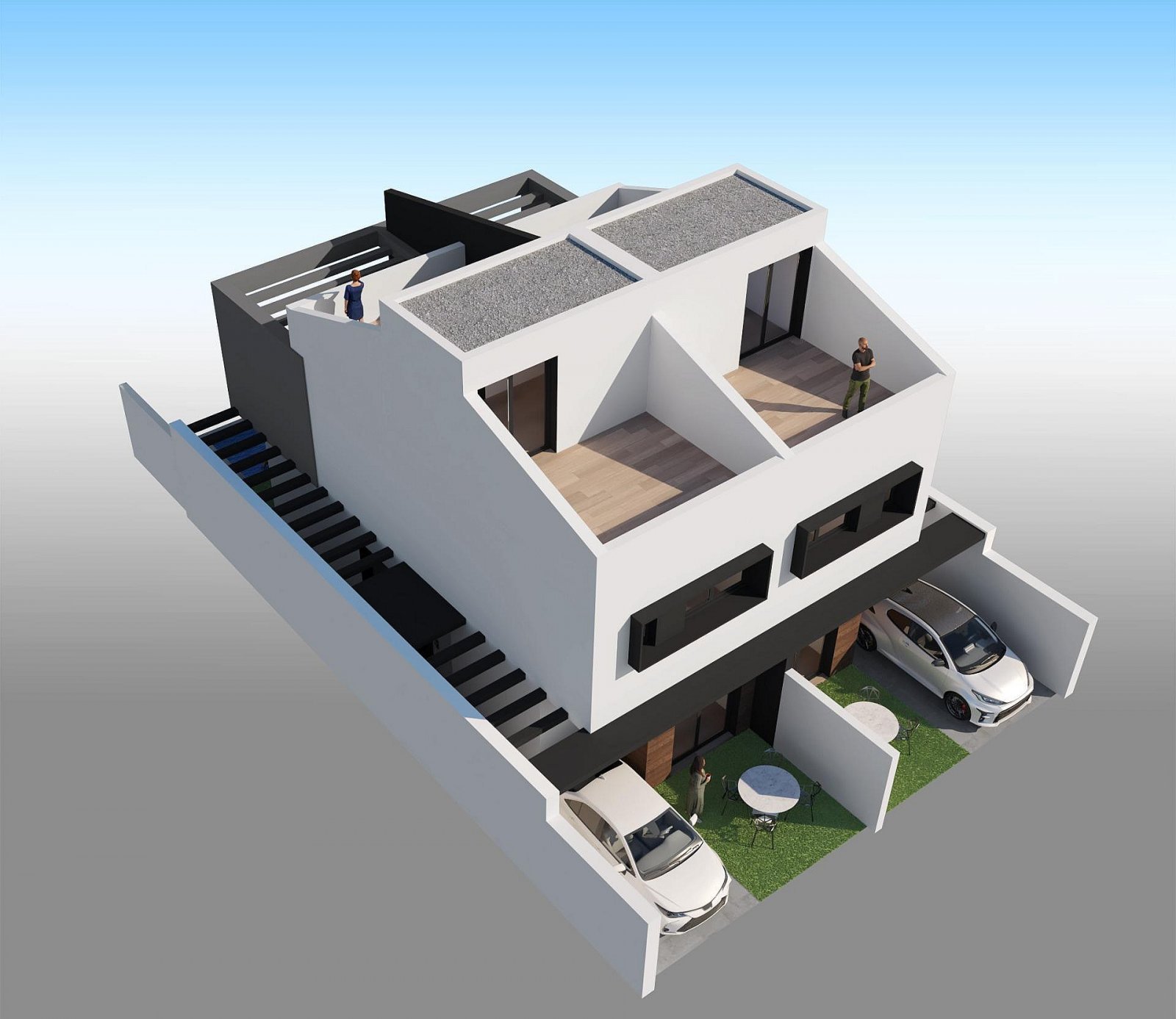 Mediterrane Villa mit Pool und Parkplatz