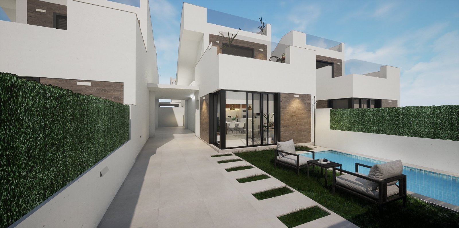 Moderne Villa mit privatem Pool und Carport