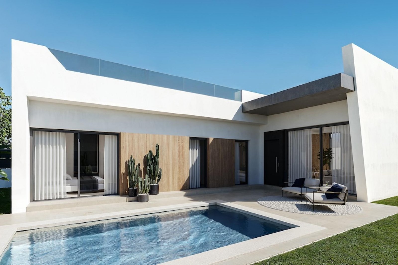 Moderne Bungalow-Villa mit Pooloption