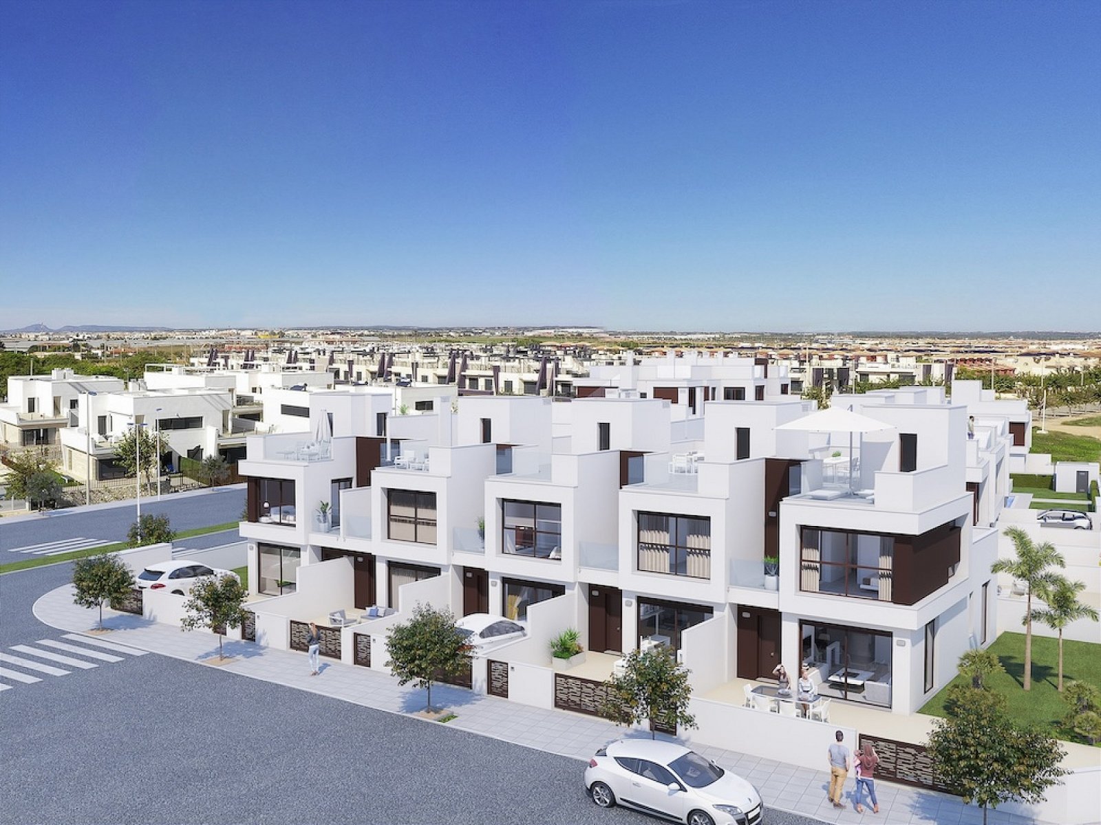 Moderne Reihenvilla mit Pool nahe Strand