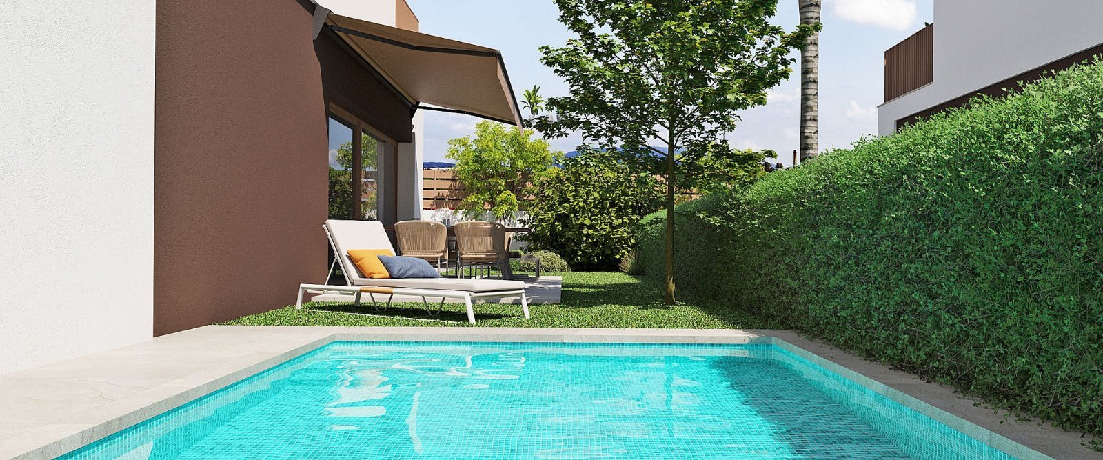 Exklusive Neubau-Villa mit Pool nur 800 m vom Strand