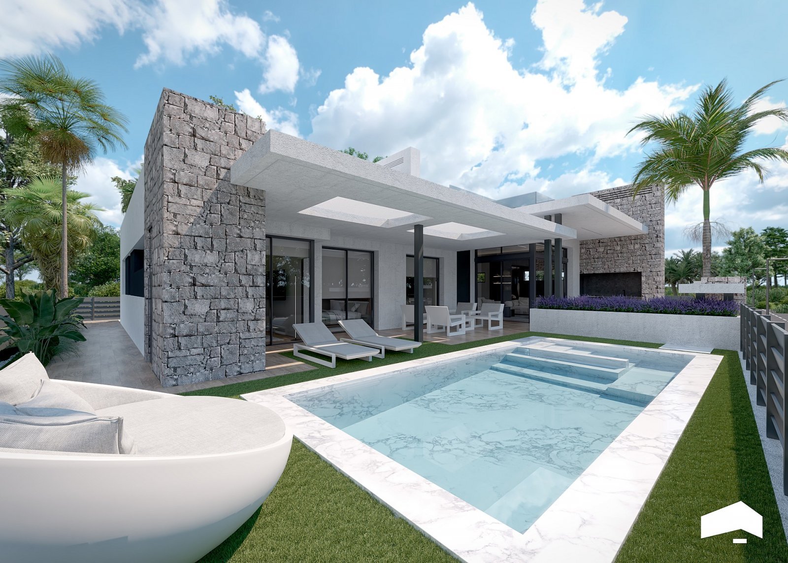 Exklusive Villa mit privatem Pool im Resort