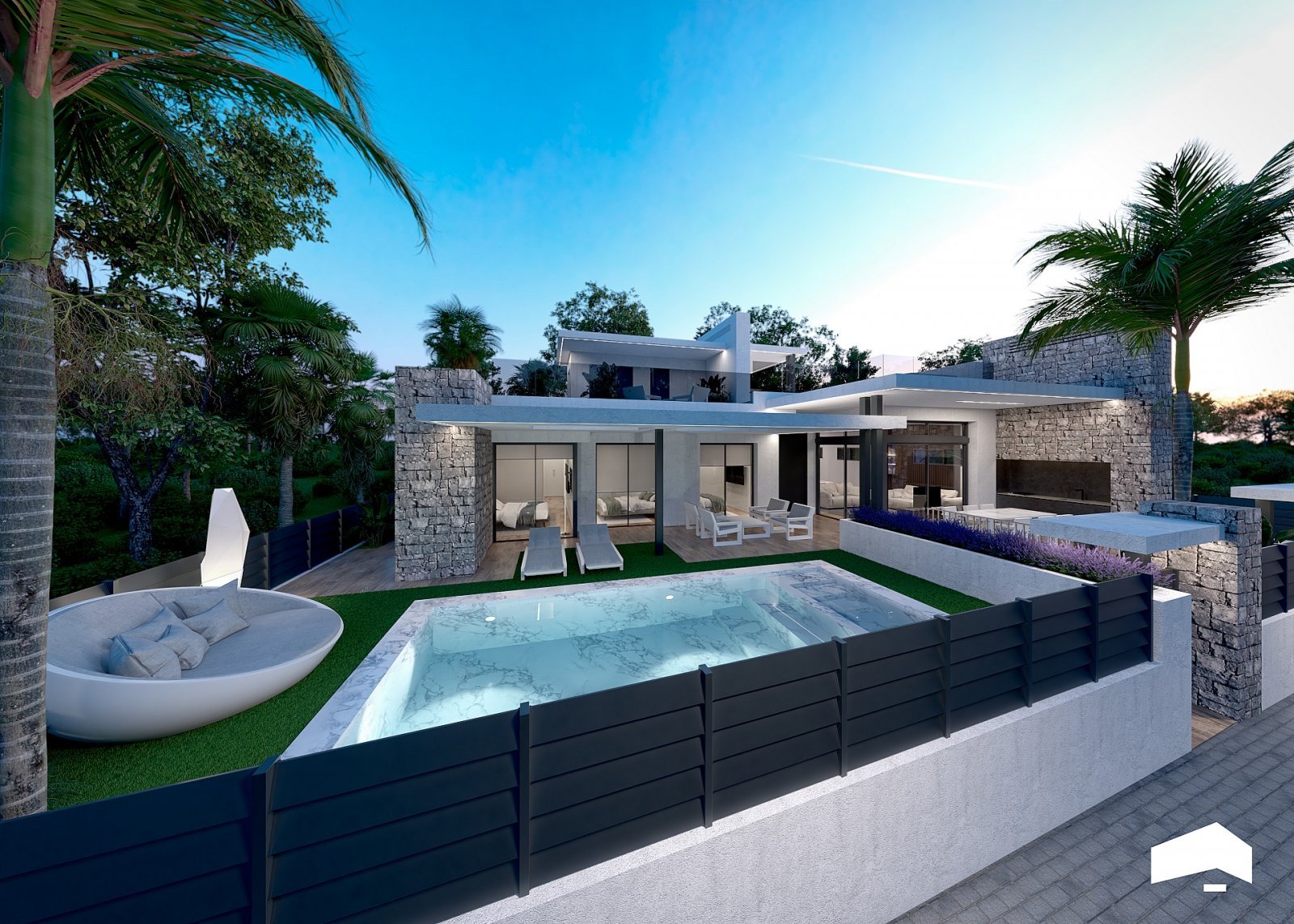 Exklusive Villa mit privatem Pool im Resort