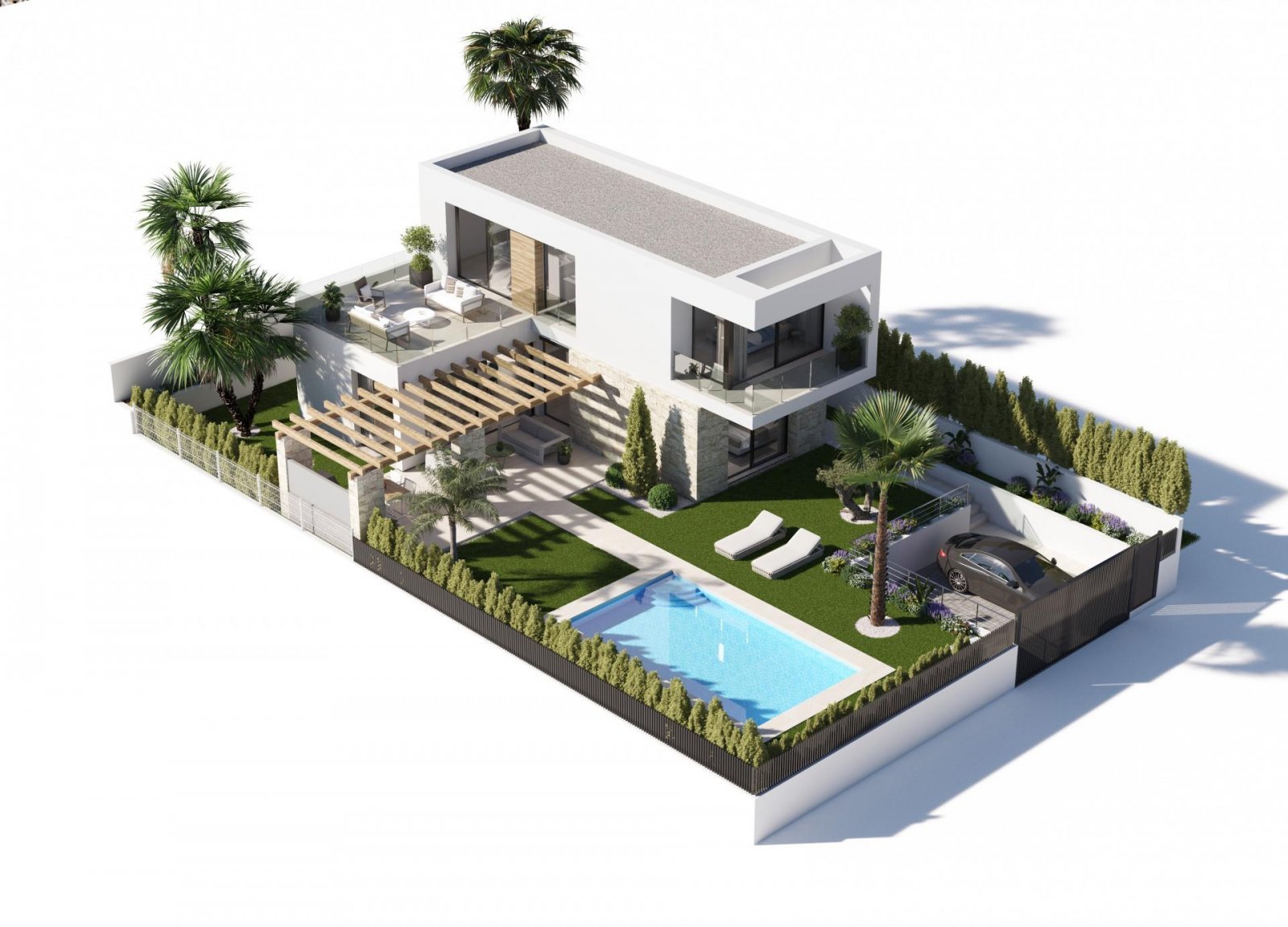 Exklusive Neubauvilla mit Pool, 3 Schlafzimmern &amp; Privatparkplatz