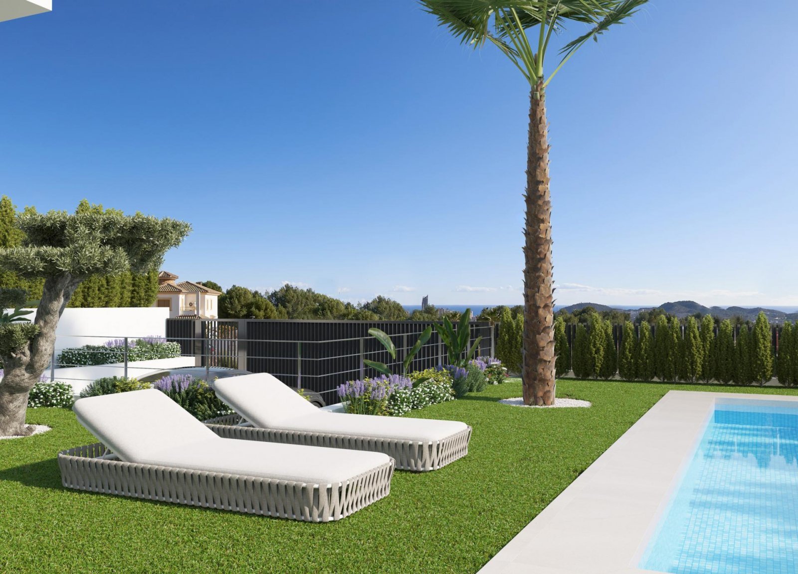 Exklusive Neubauvilla mit Pool, 3 Schlafzimmern &amp; Privatparkplatz