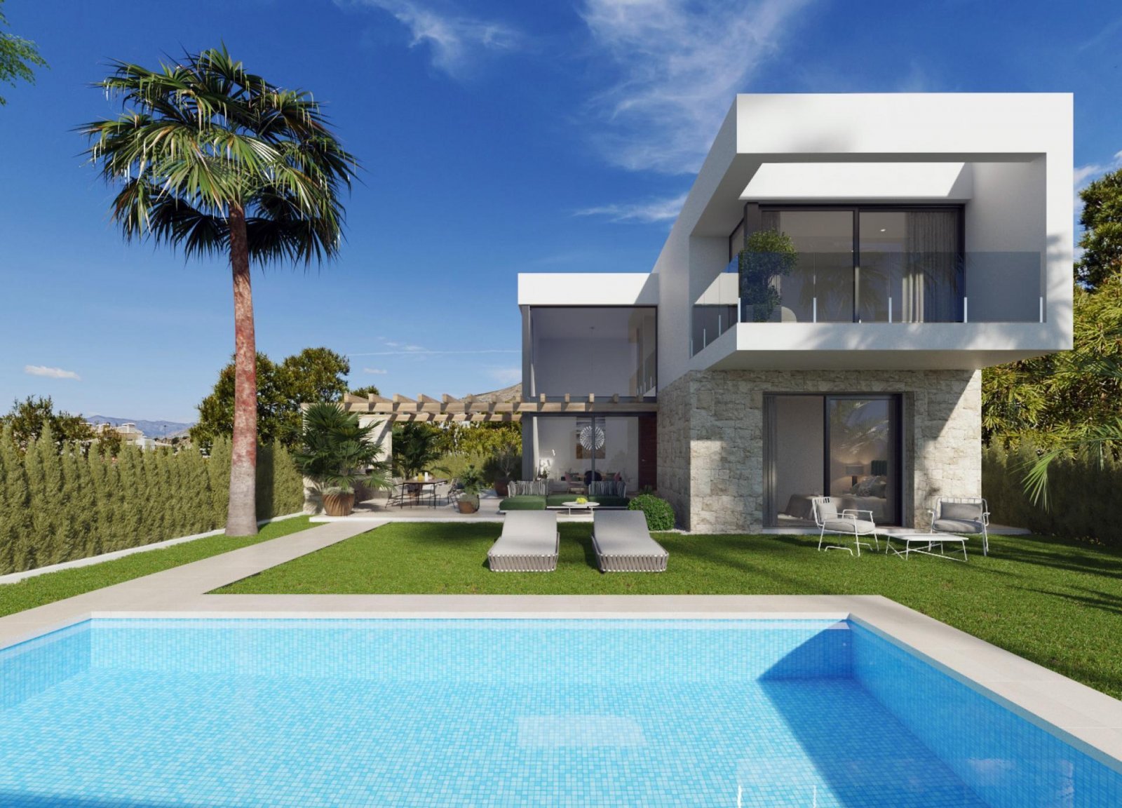 Exklusive Neubauvilla mit Pool, 3 Schlafzimmern &amp; Privatparkplatz