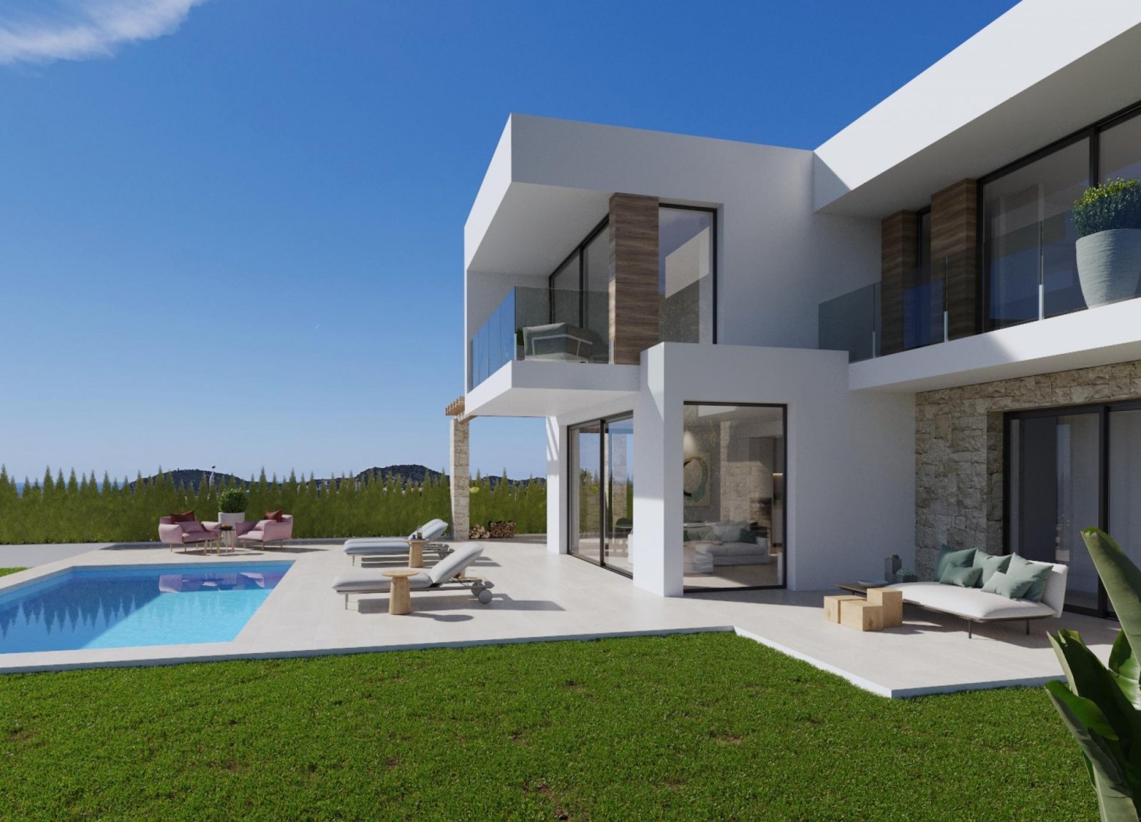 Exklusive Neubauvilla mit Pool, 3 Schlafzimmern &amp; Privatparkplatz