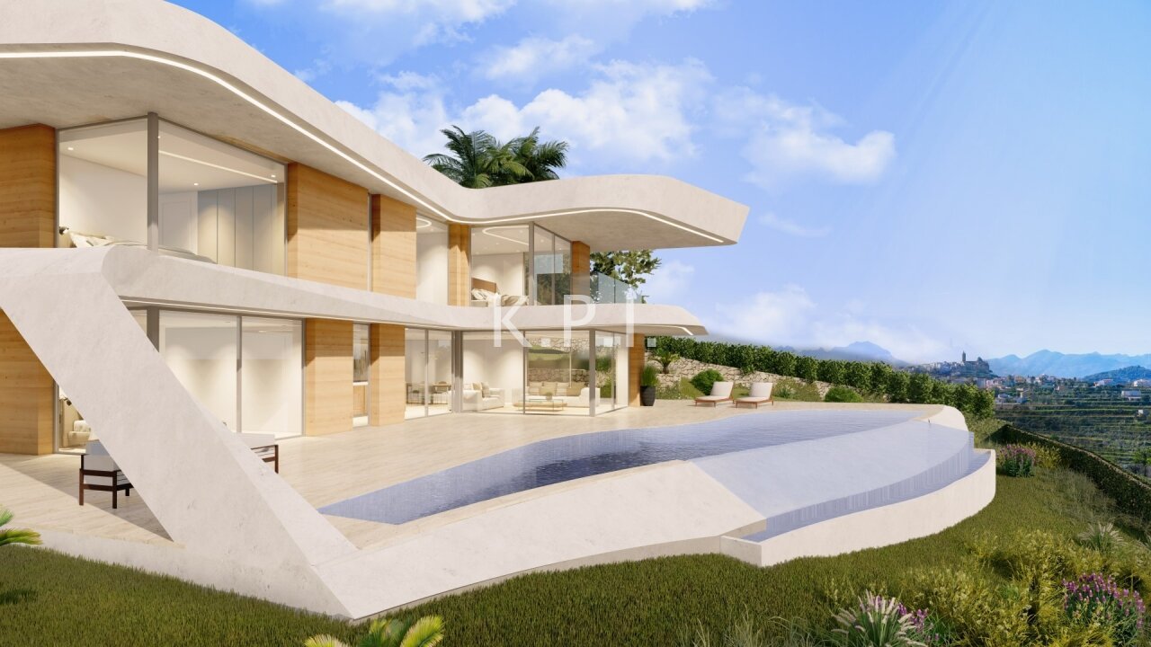 ***Einzigartige Villa Chronos mit Panoramablick auf Berge und Meer***