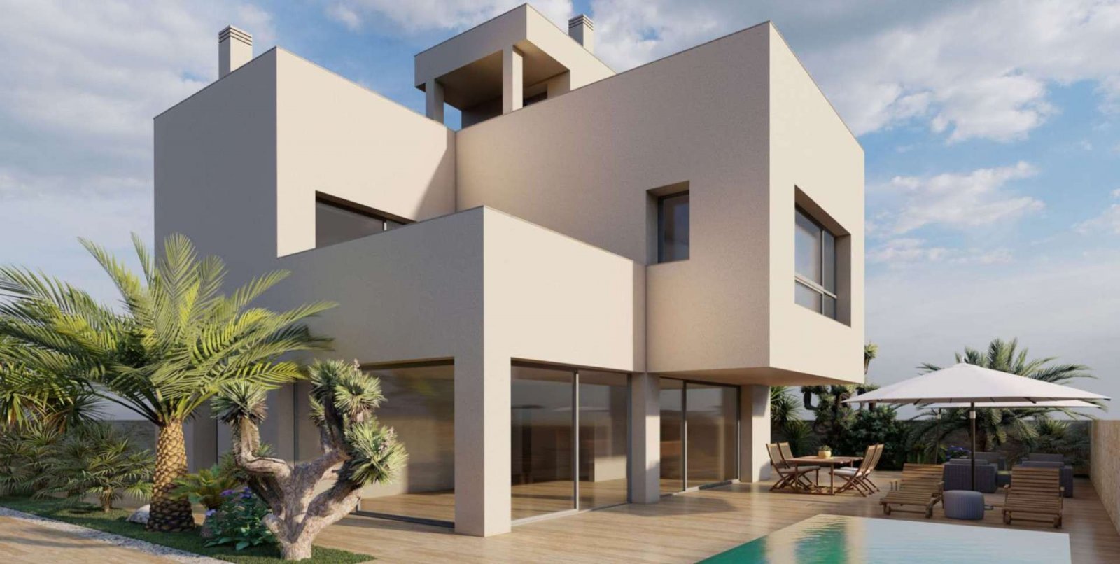 Torre de la Horadada: Luxusvilla direkt am Strand mit Meeresblick 