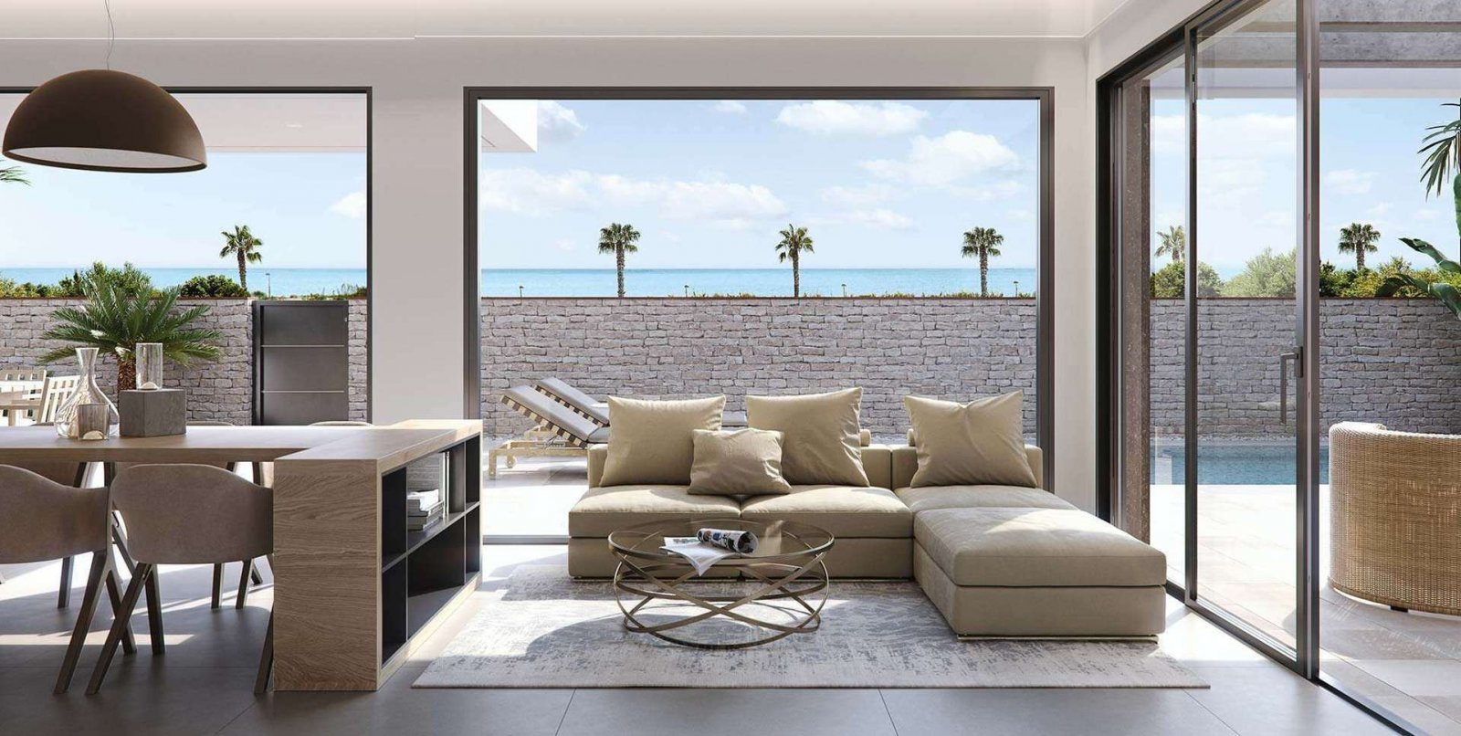 Luxusvilla direkt am Strand mit Meeresblick