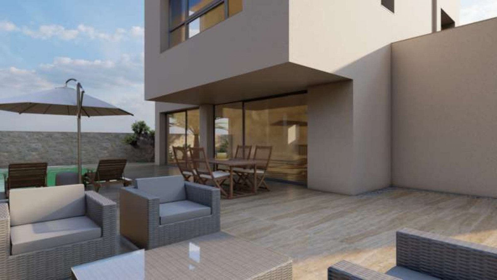 Luxusvilla direkt am Strand mit Meeresblick