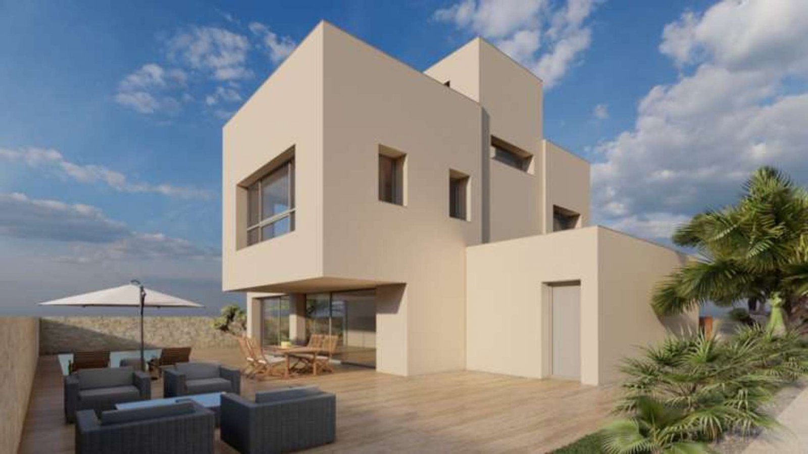 Luxusvilla direkt am Strand mit Meeresblick