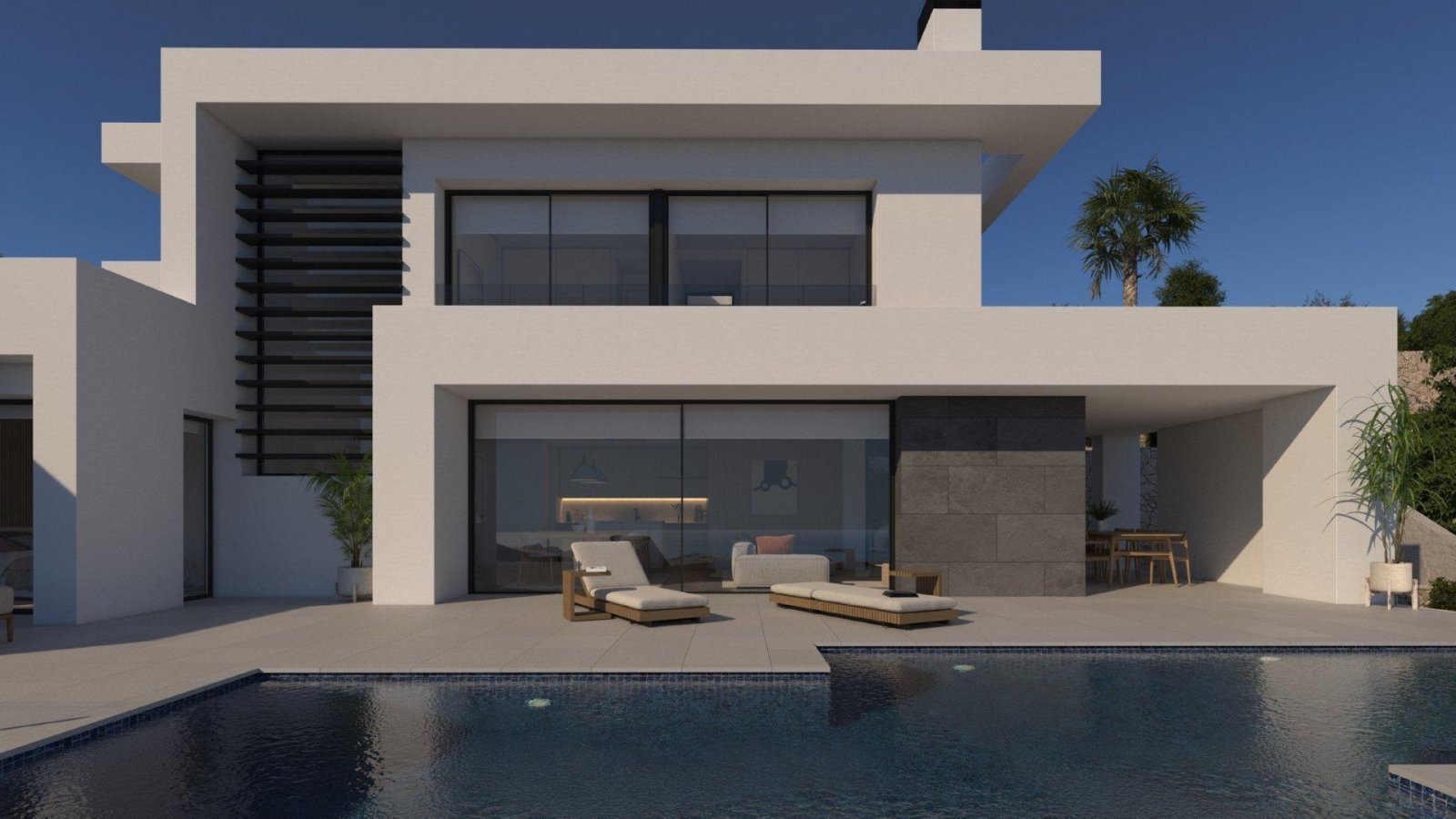 Moderne Designvilla mit Infinity-Pool und Meerblick