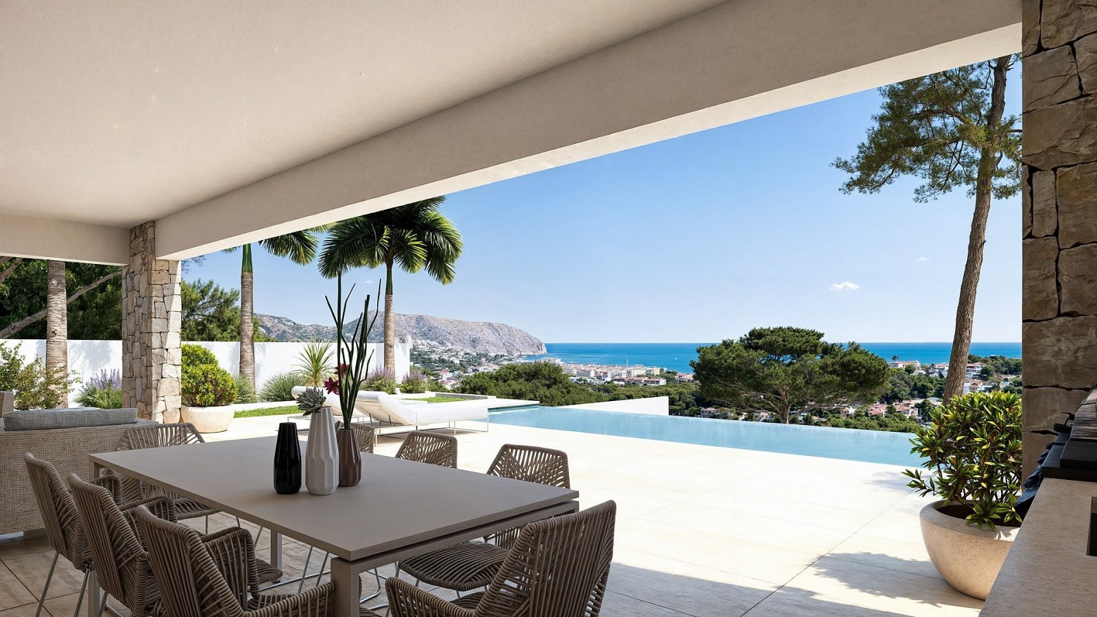 Luxusvilla mit Infinity-Pool, Meerblick & 4 Schlafzimmern