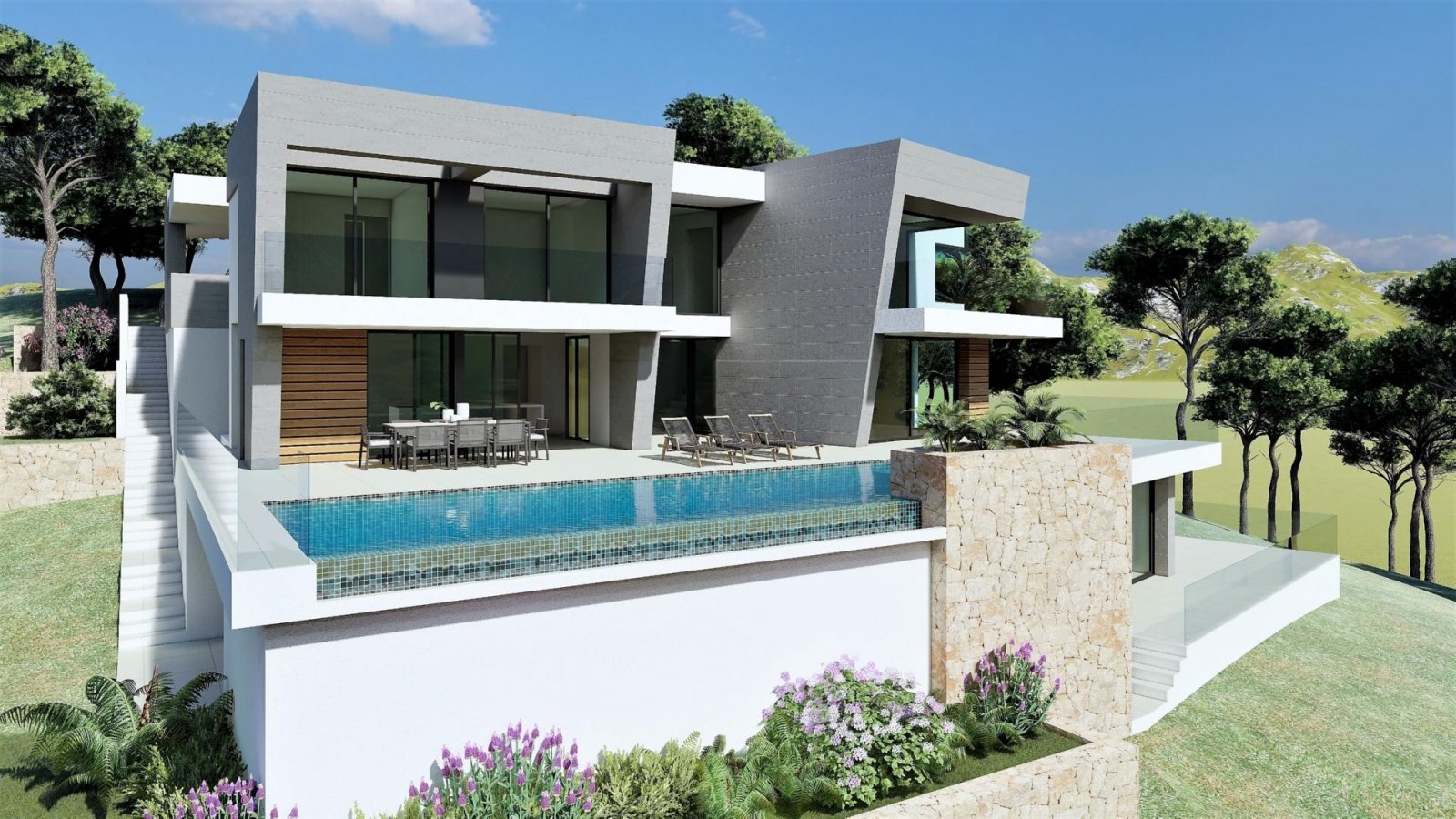 Exklusive Villa mit Panoramaausblick und mediterranem Garten