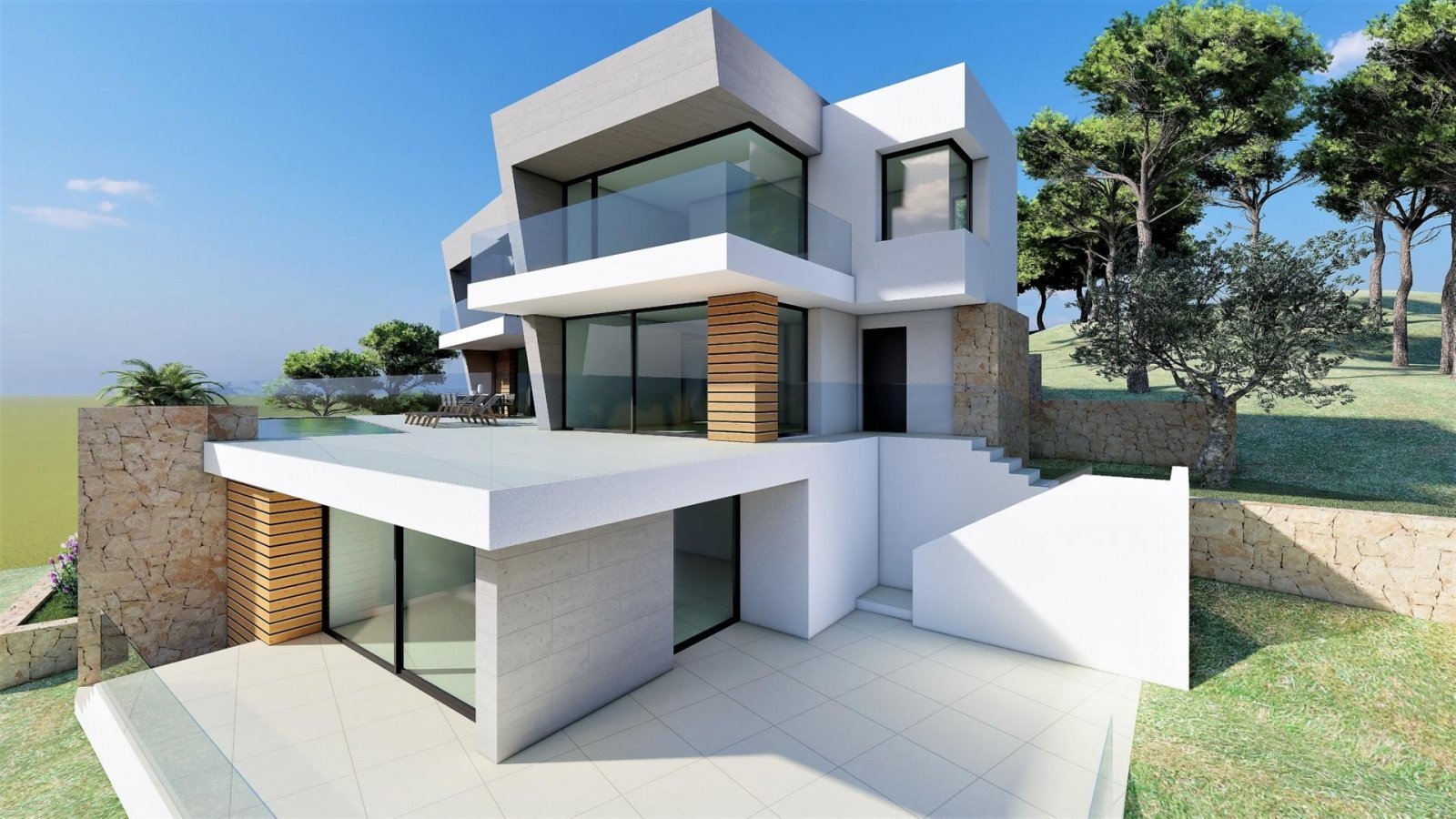 Exklusive Villa mit Panoramaausblick und mediterranem Garten