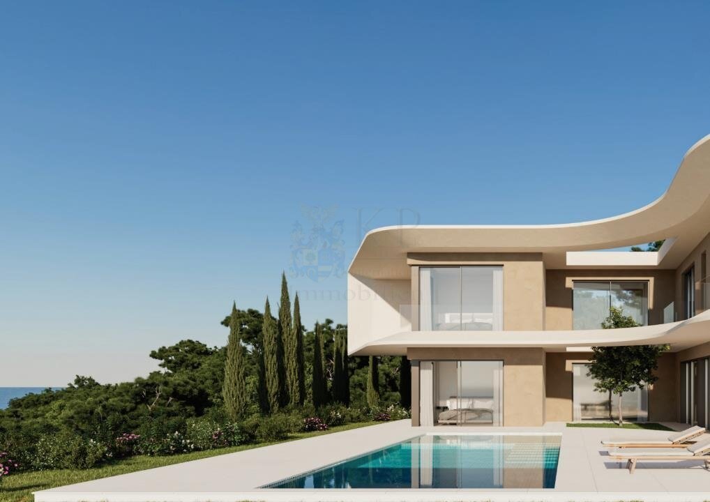 ***Exklusive und elegante Villa Emerald mit 360-Grad-Panoramablick auf das Meer, die Berge und das Tal***